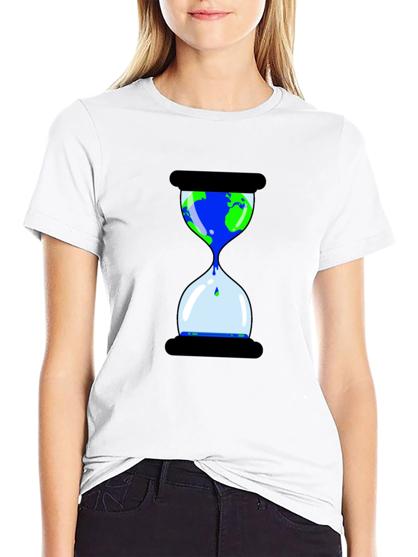 Earth Hourglass Graphic Tee - Save the Planet