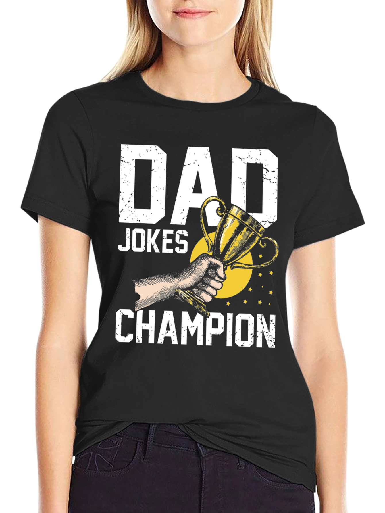 Dad Jokes Champion Graphic T-Shirt