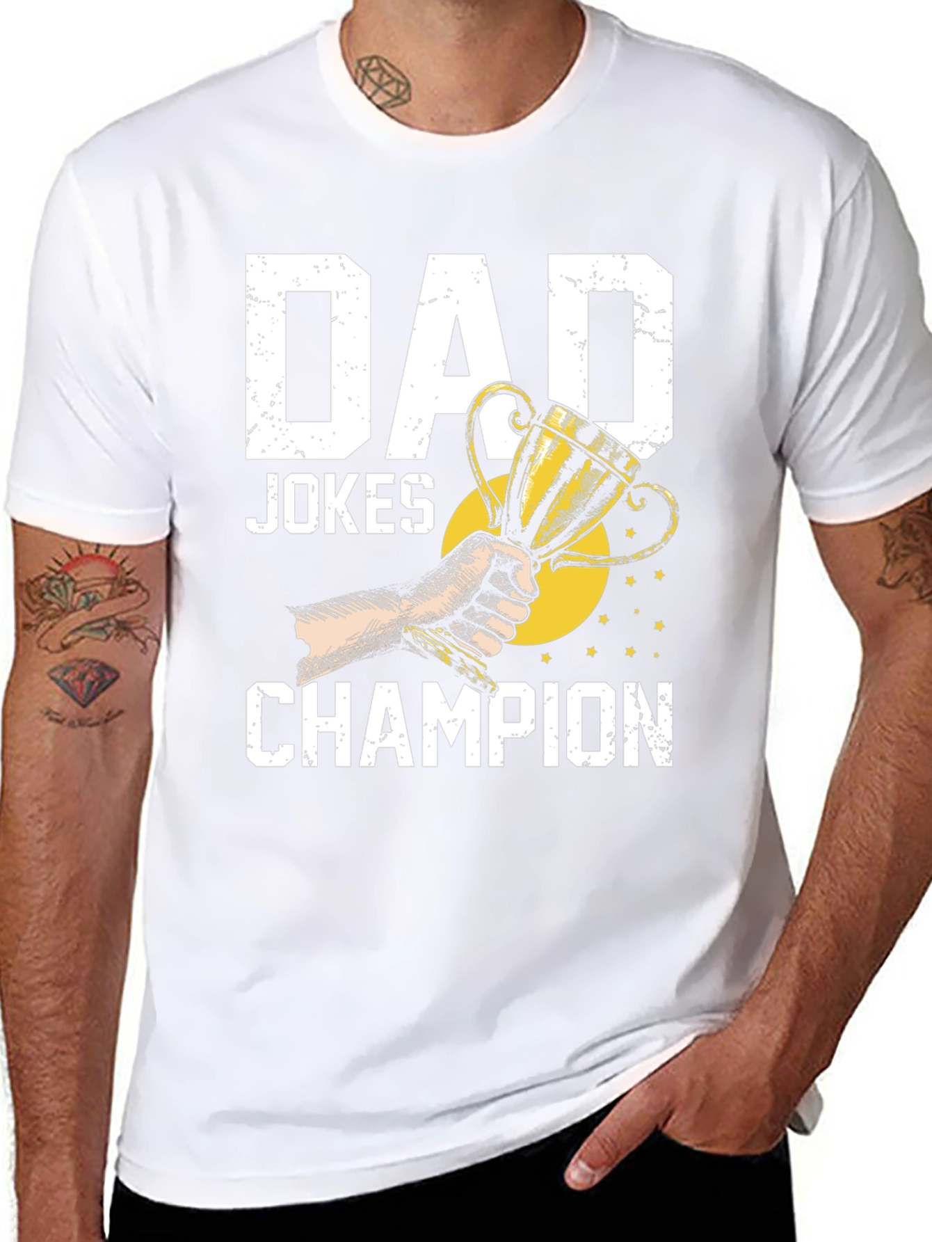 Dad Jokes Champion Graphic T-Shirt