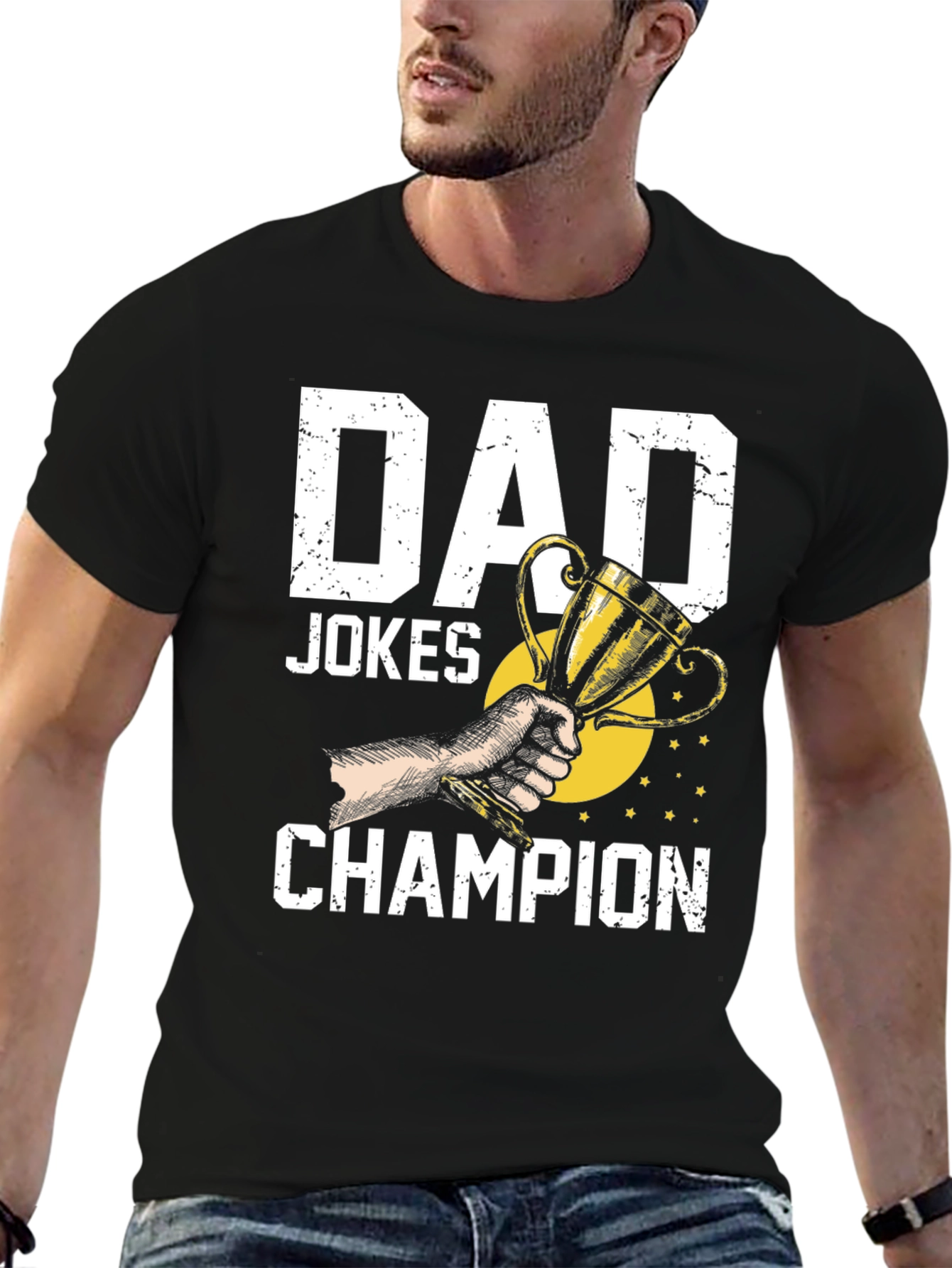 Dad Jokes Champion Graphic T-Shirt