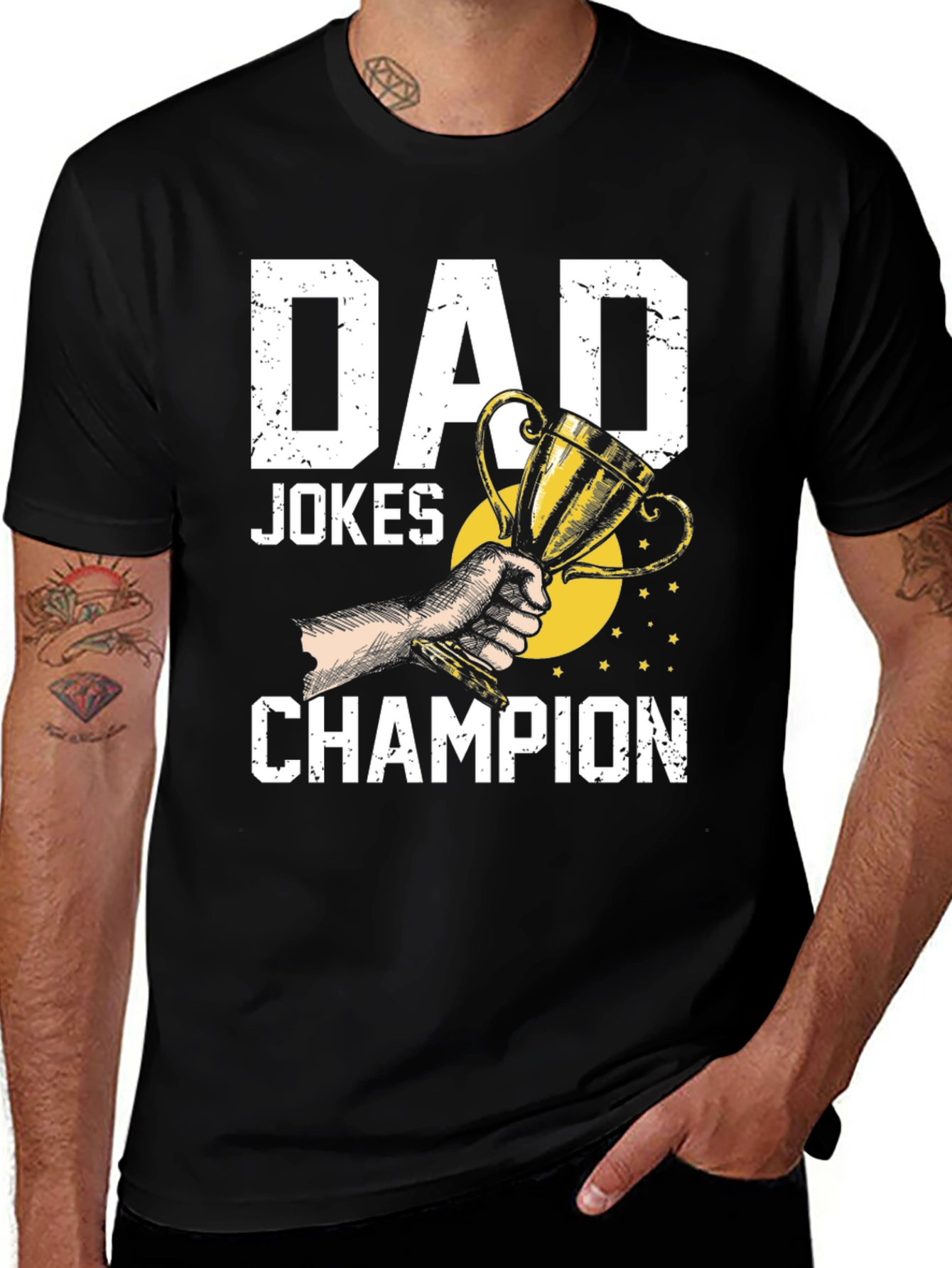 Dad Jokes Champion Graphic T-Shirt