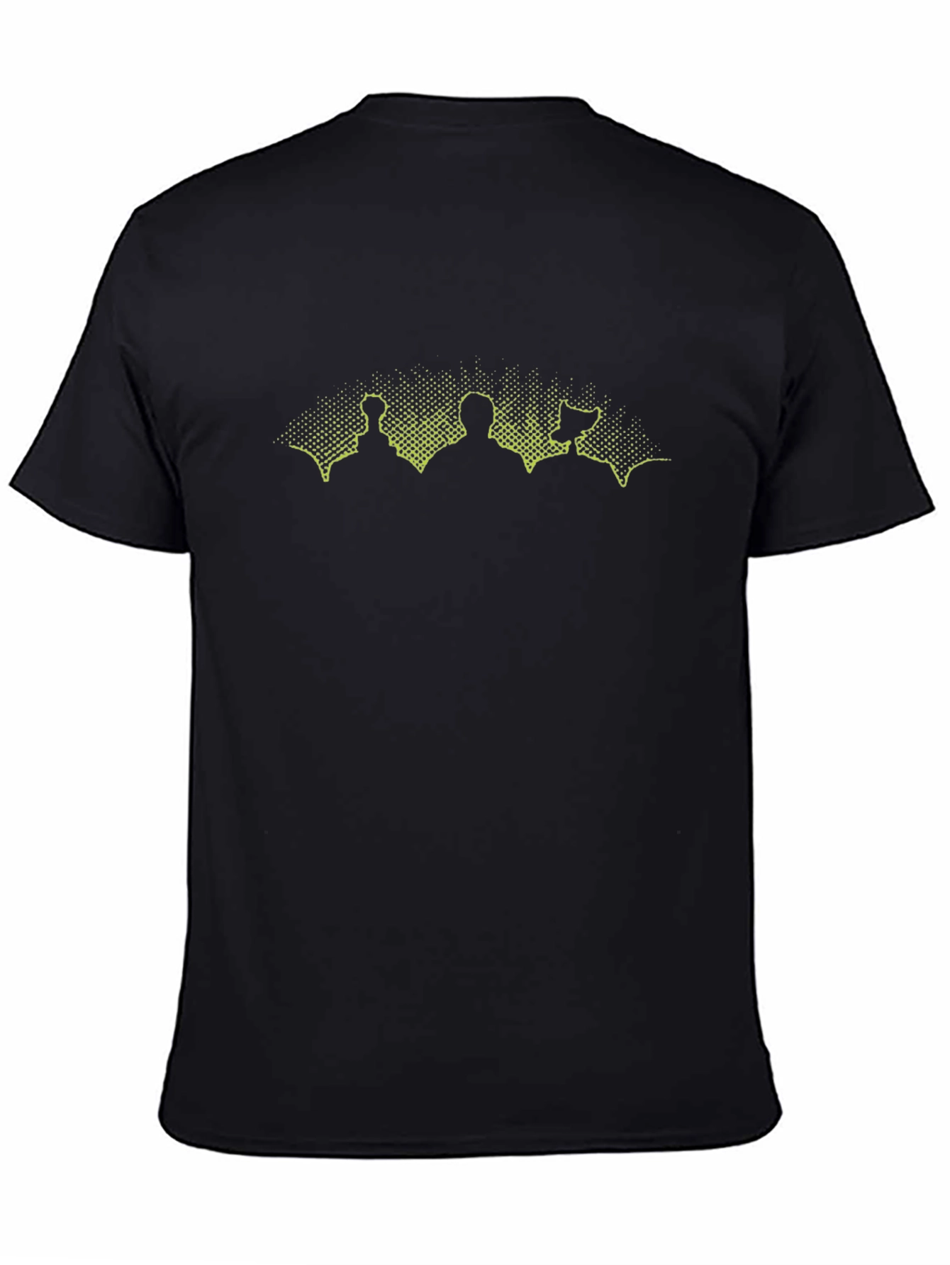 Abstract Silhouette Graphic Tee - Modern Mens Black T-Shirt