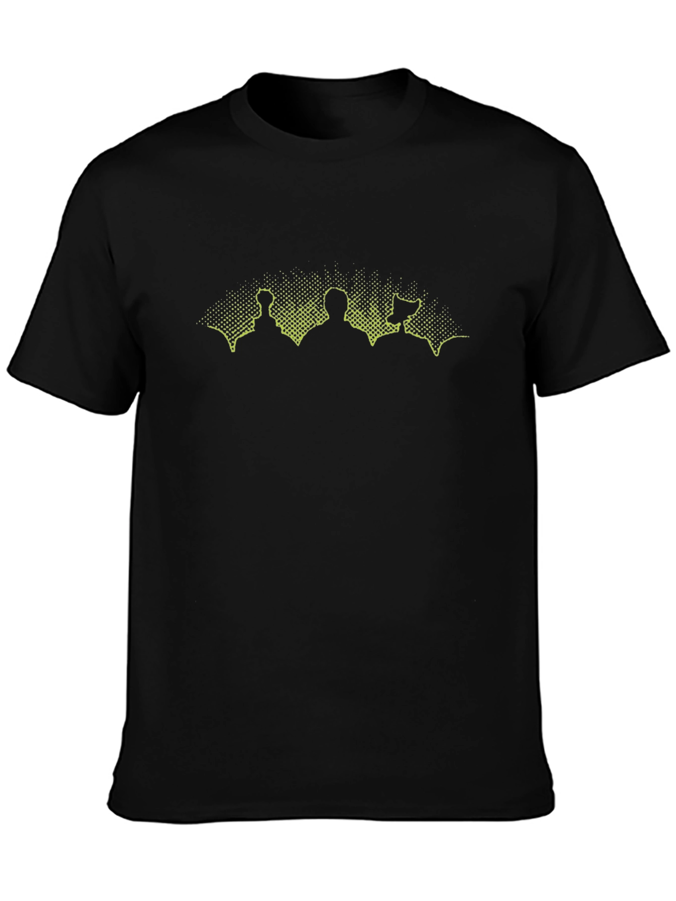Abstract Silhouette Graphic Tee - Modern Mens Black T-Shirt