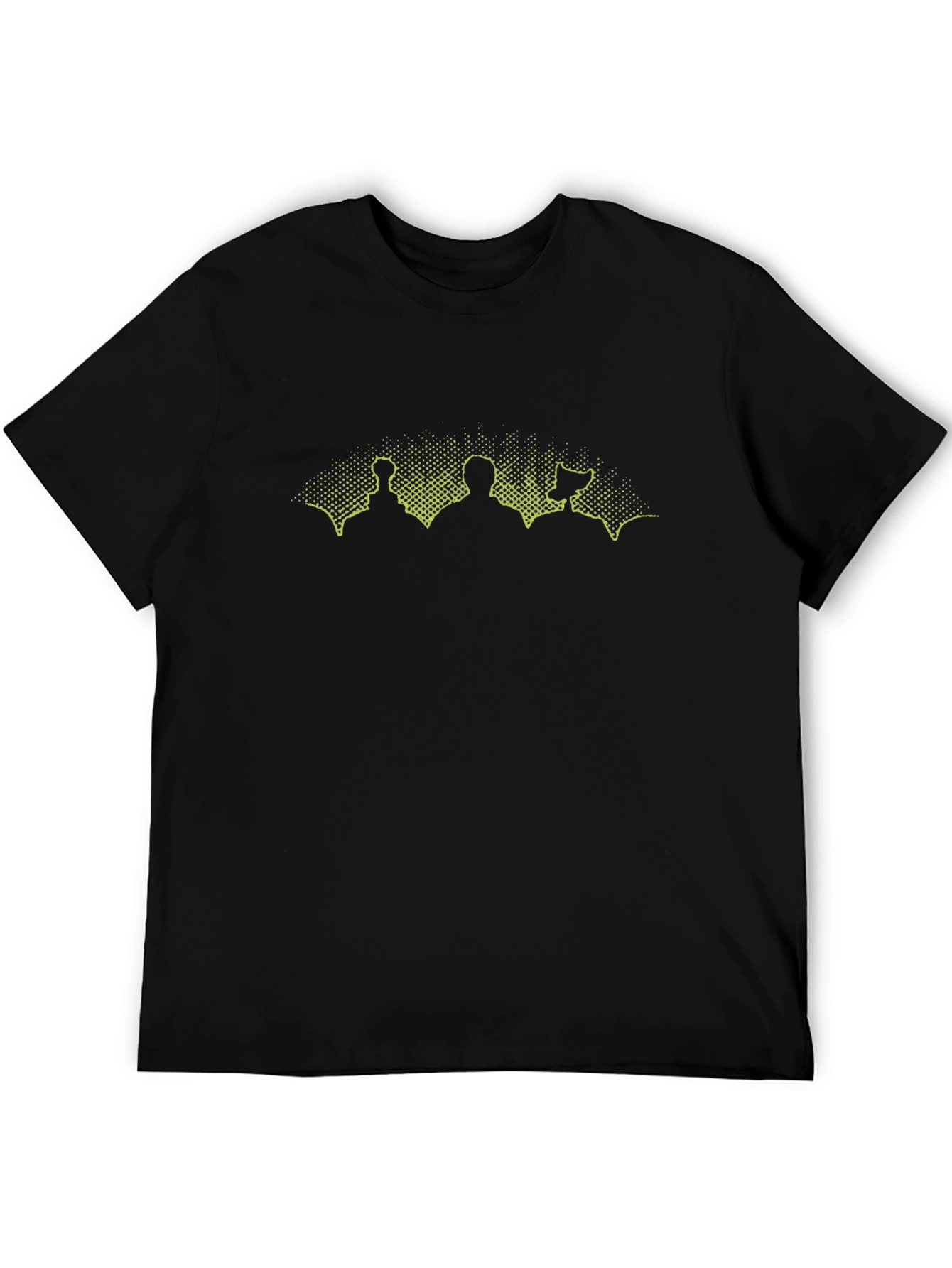 Abstract Silhouette Graphic Tee - Modern Mens Black T-Shirt