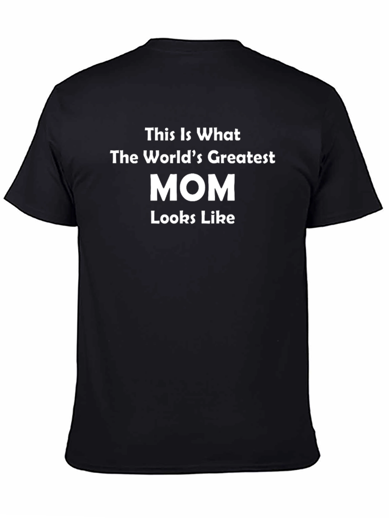 Worlds Greatest Mom T-Shirt - Black Crew Neck
