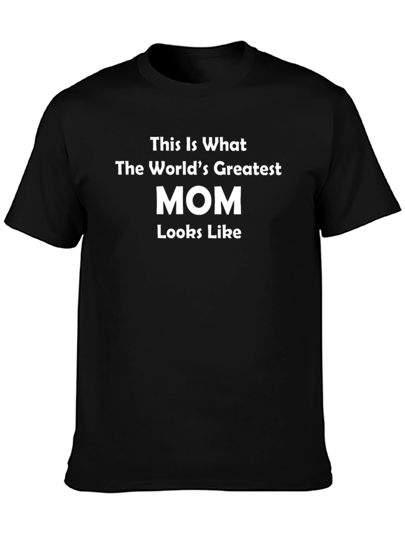 Worlds Greatest Mom T-Shirt - Black Crew Neck