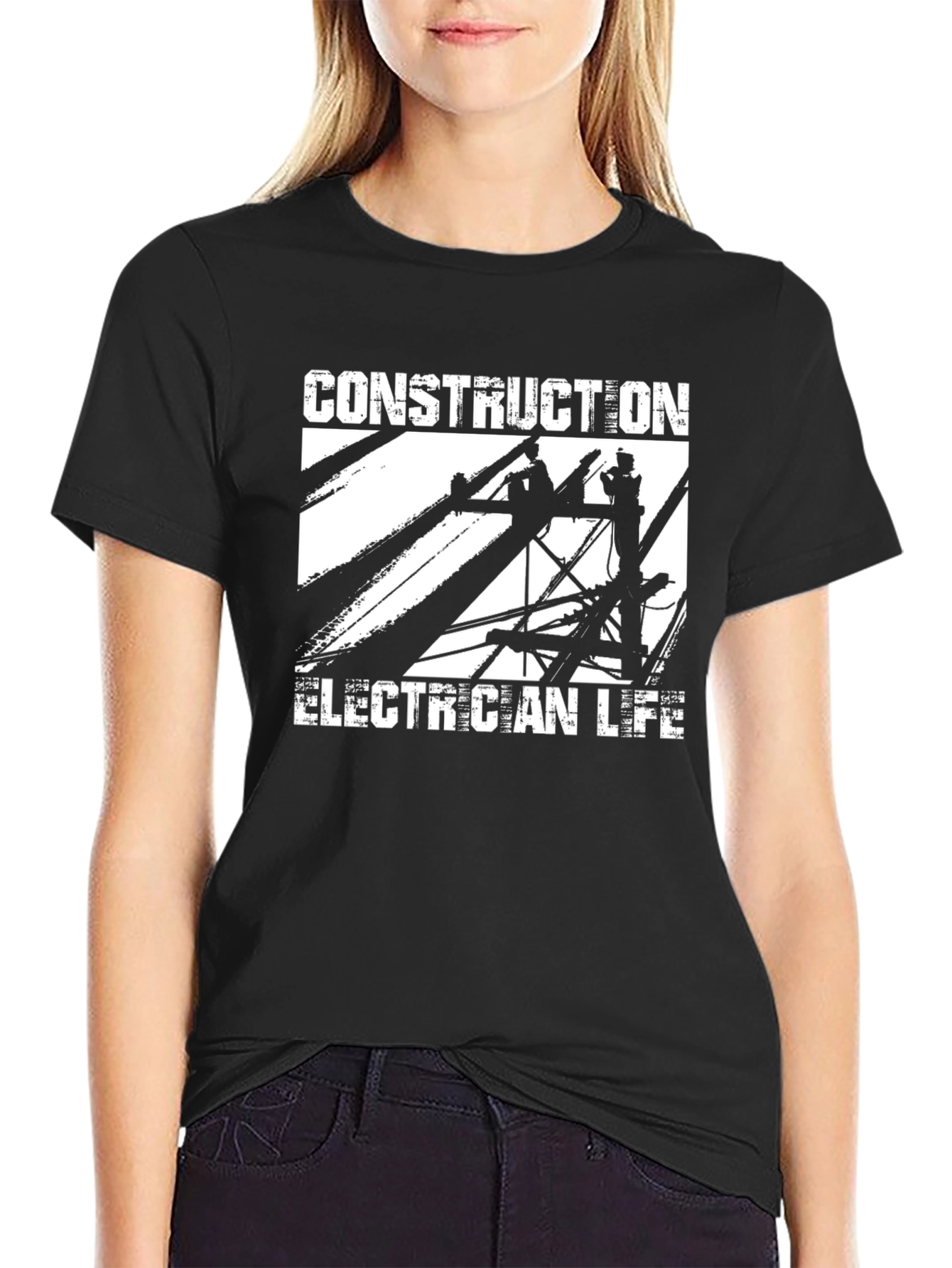 Construction Electrician Life Graphic T-Shirt