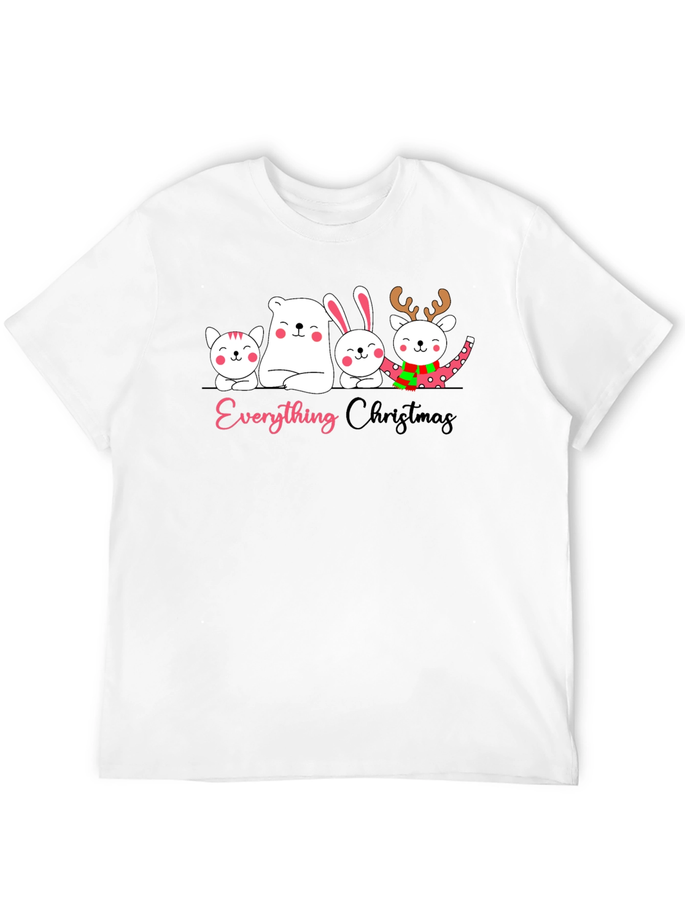 Everything Christmas Black Graphic T-Shirt