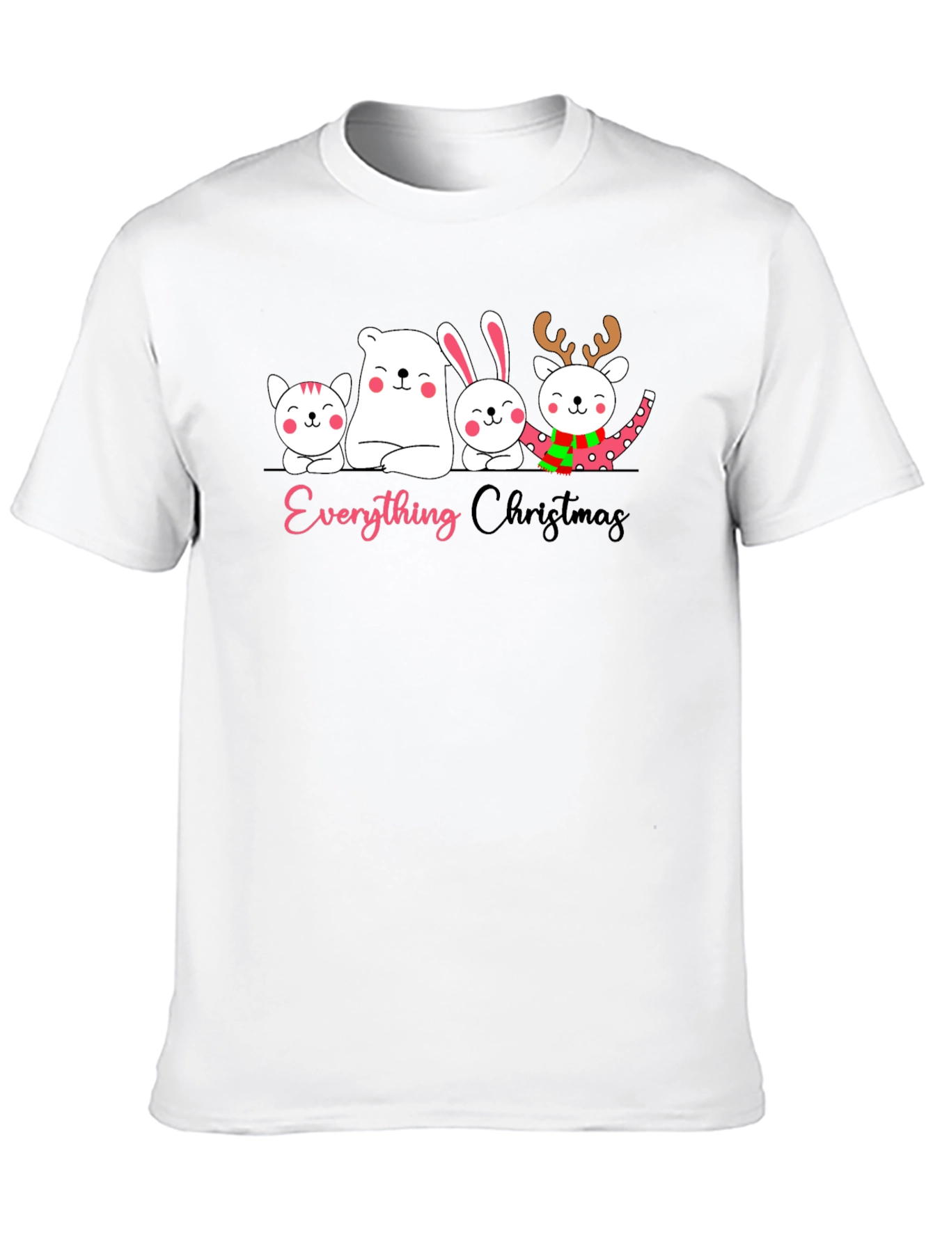 Everything Christmas Black Graphic T-Shirt