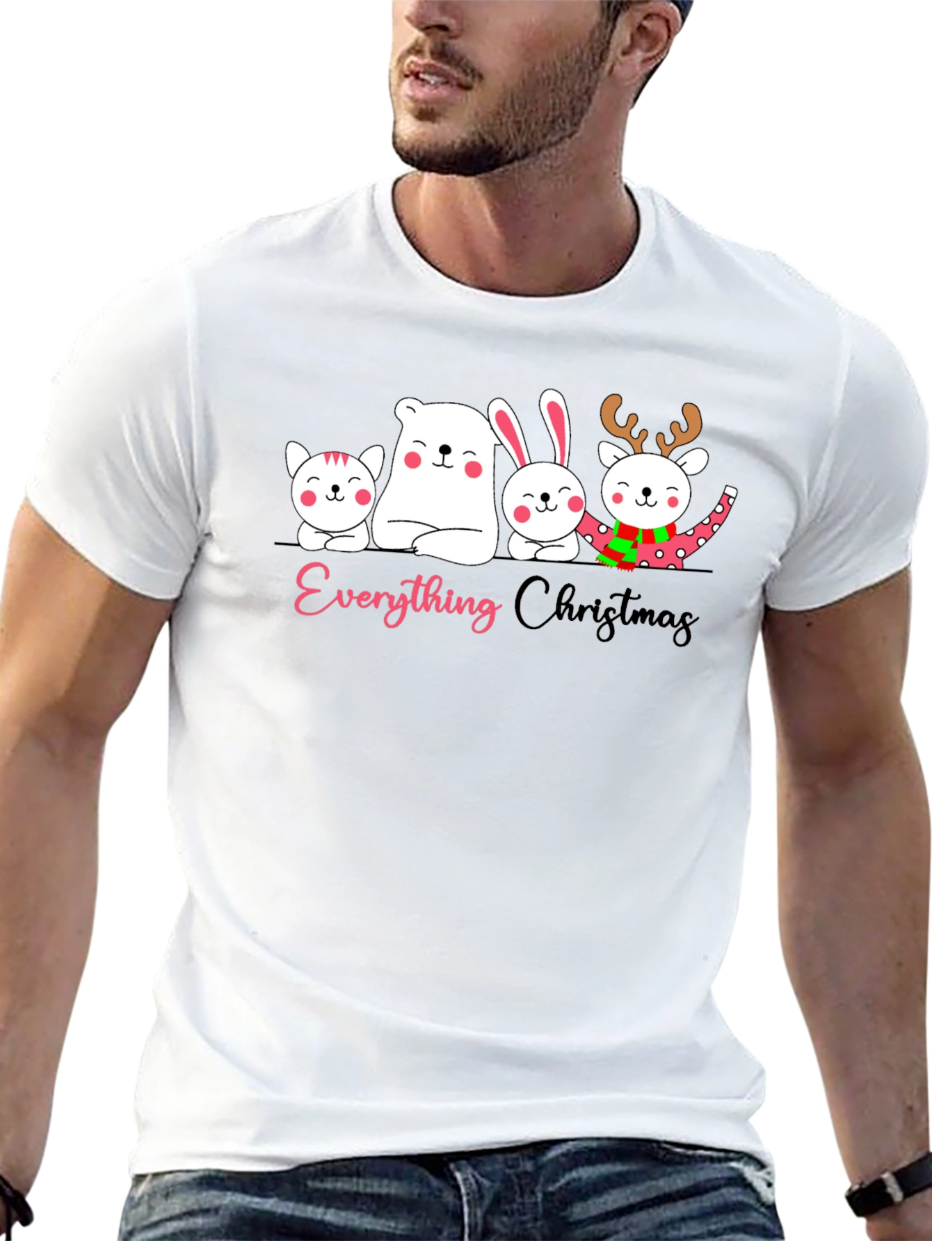 Everything Christmas Black Graphic T-Shirt