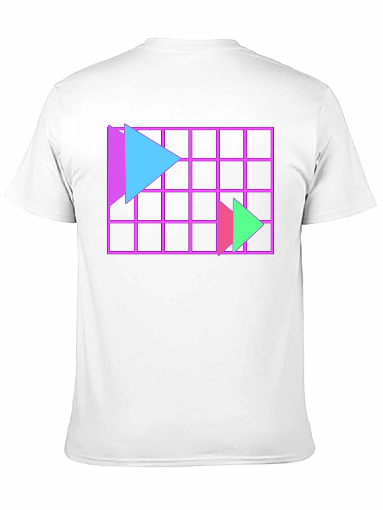 Retro Wave Grid T-Shirt - Geometric Design