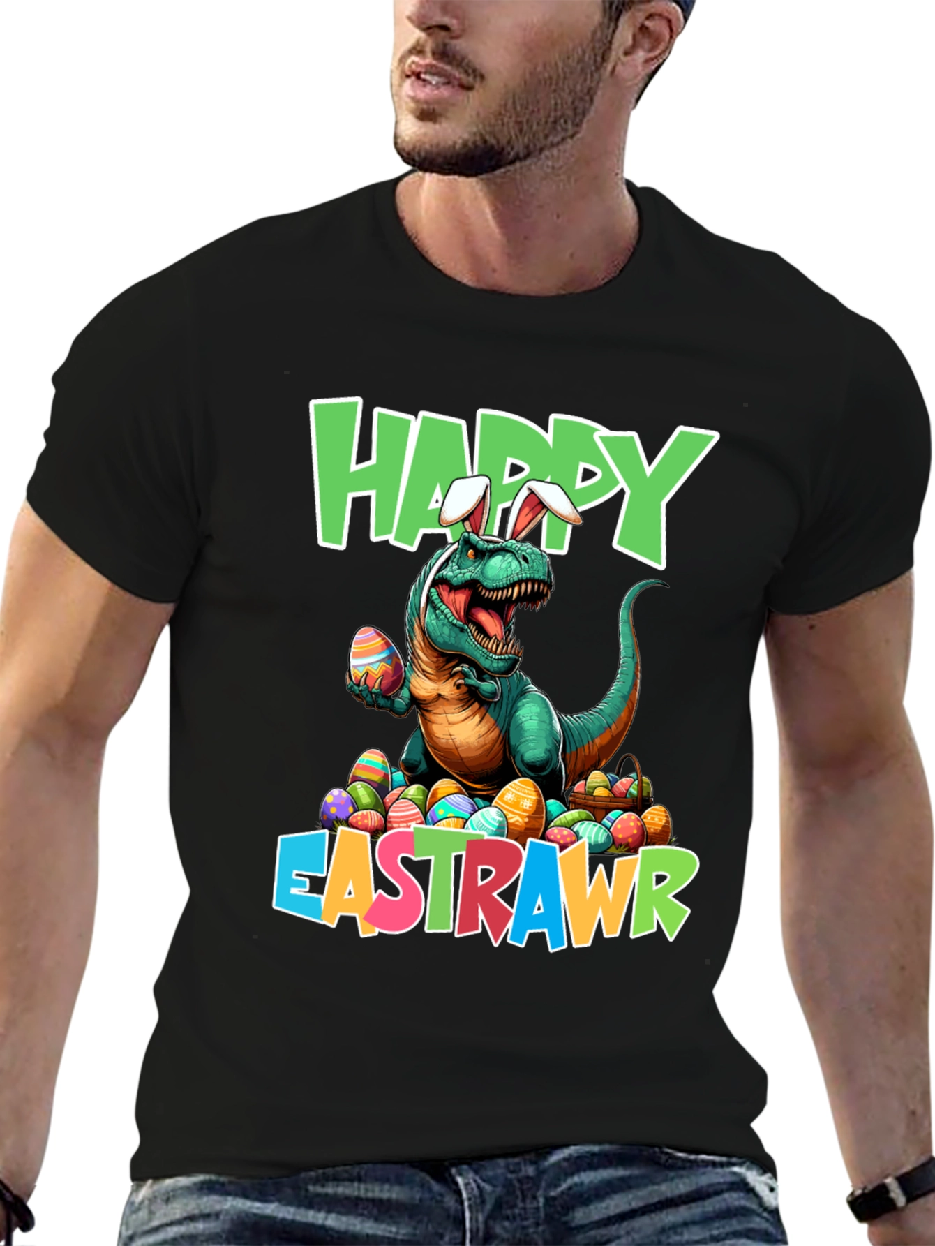 Happy Eastrawr T-Shirt Dinosaur Easter Eggs Tee