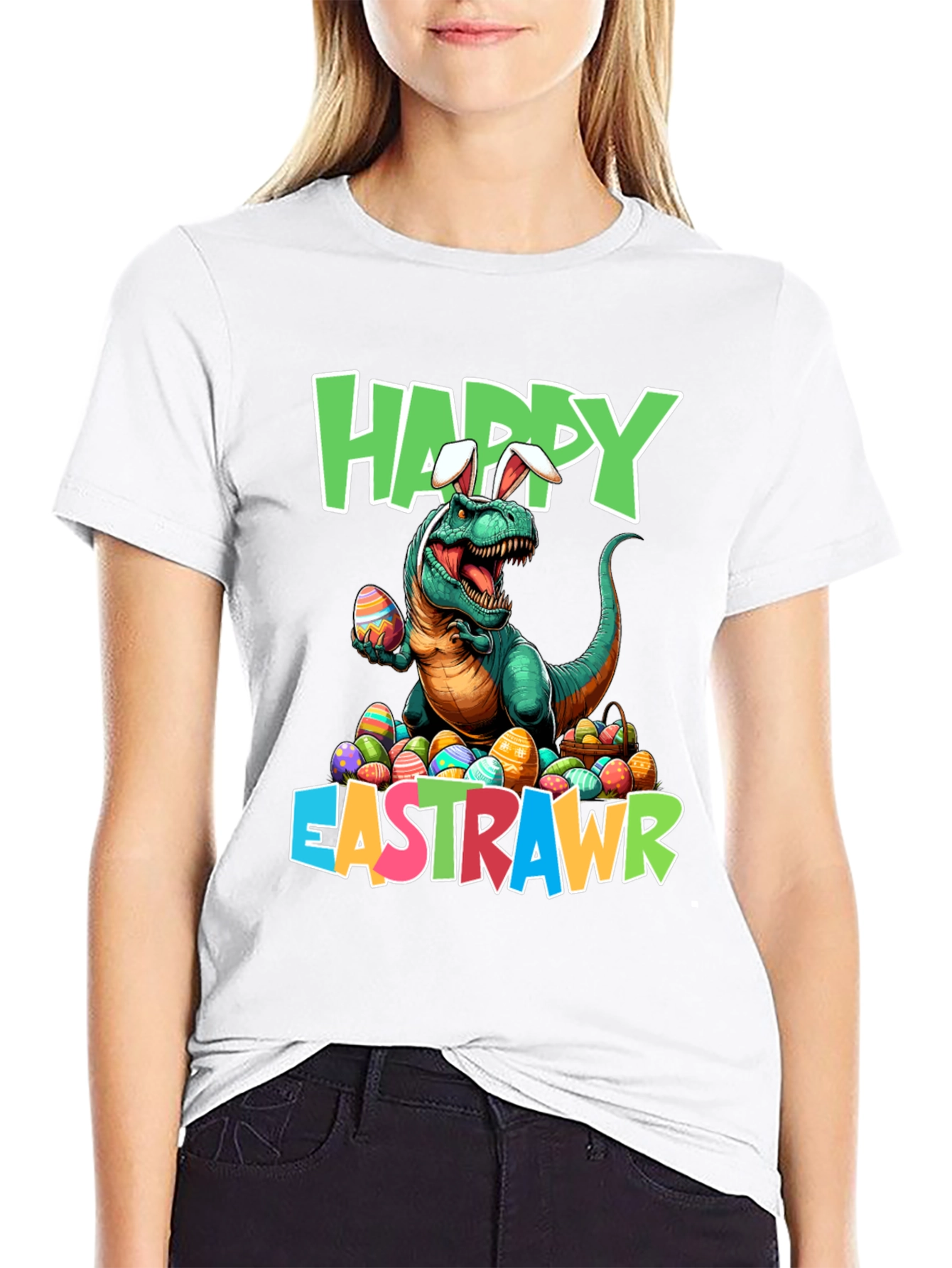Happy Eastrawr T-Shirt Dinosaur Easter Eggs Tee