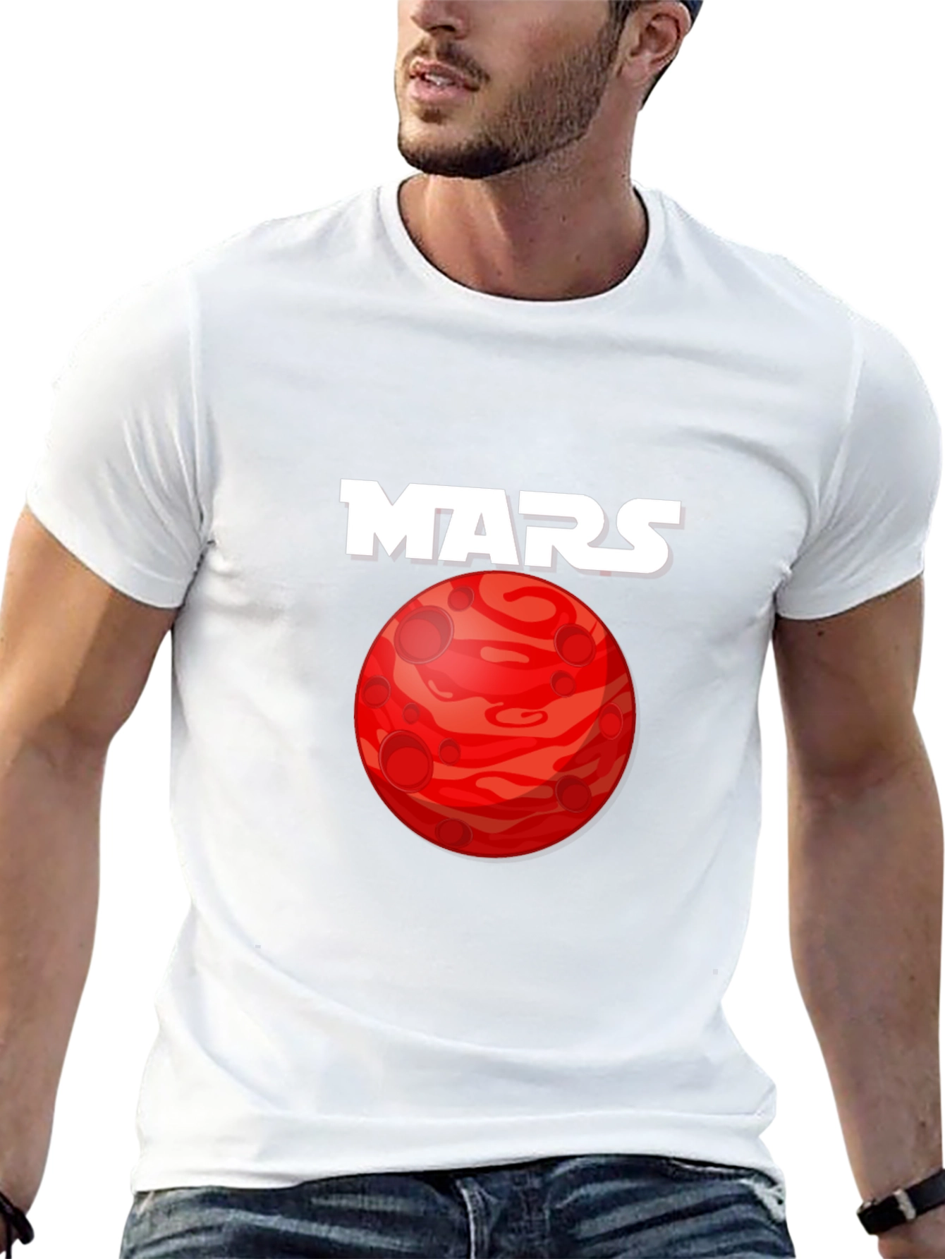 Mars Planet Graphic T-Shirt - Space Exploration Tee