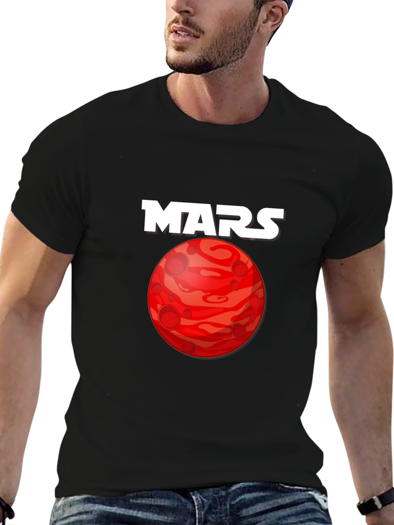 Mars Planet Graphic T-Shirt - Space Exploration Tee