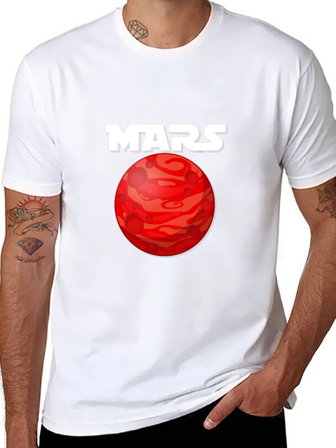 Mars Planet Graphic T-Shirt - Space Exploration Tee
