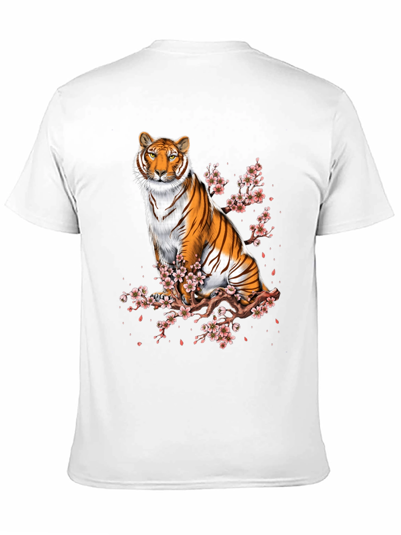 Tiger and Cherry Blossom Graphic Tee