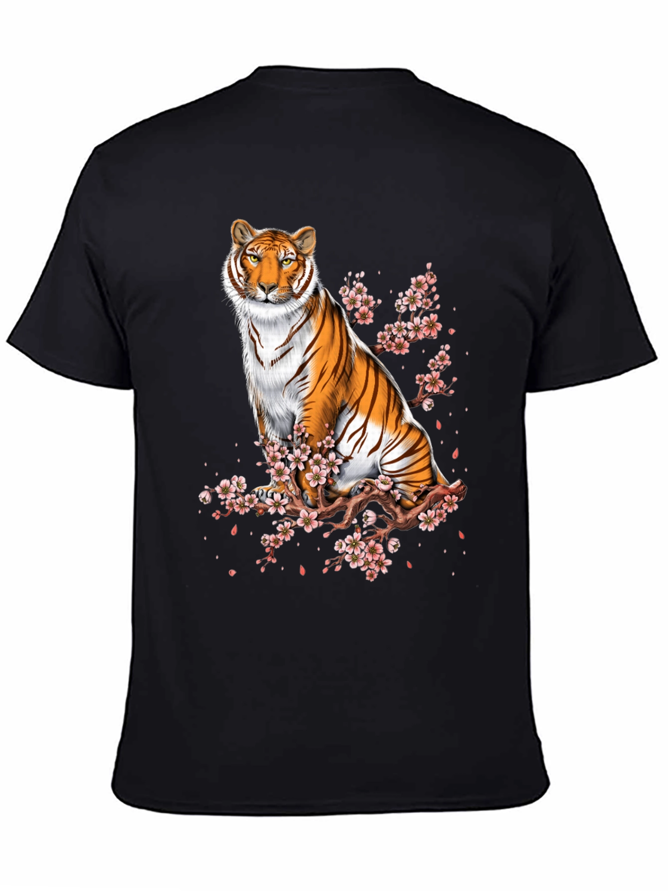 Tiger and Cherry Blossom Graphic Tee