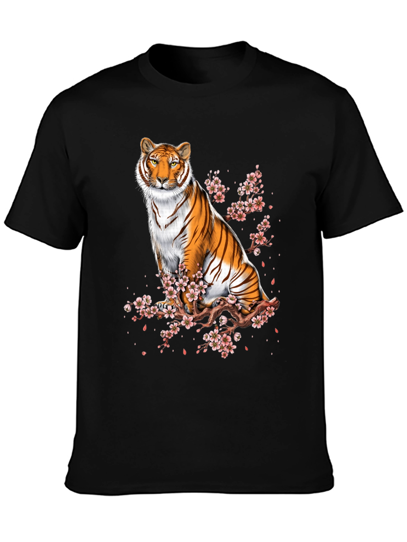 Tiger and Cherry Blossom Graphic Tee