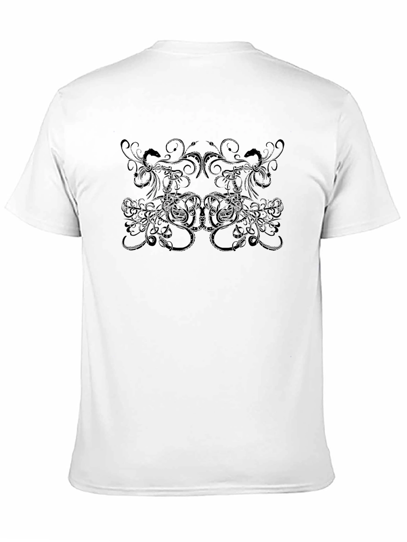 Elegant Black Swirl Graphic T-Shirt