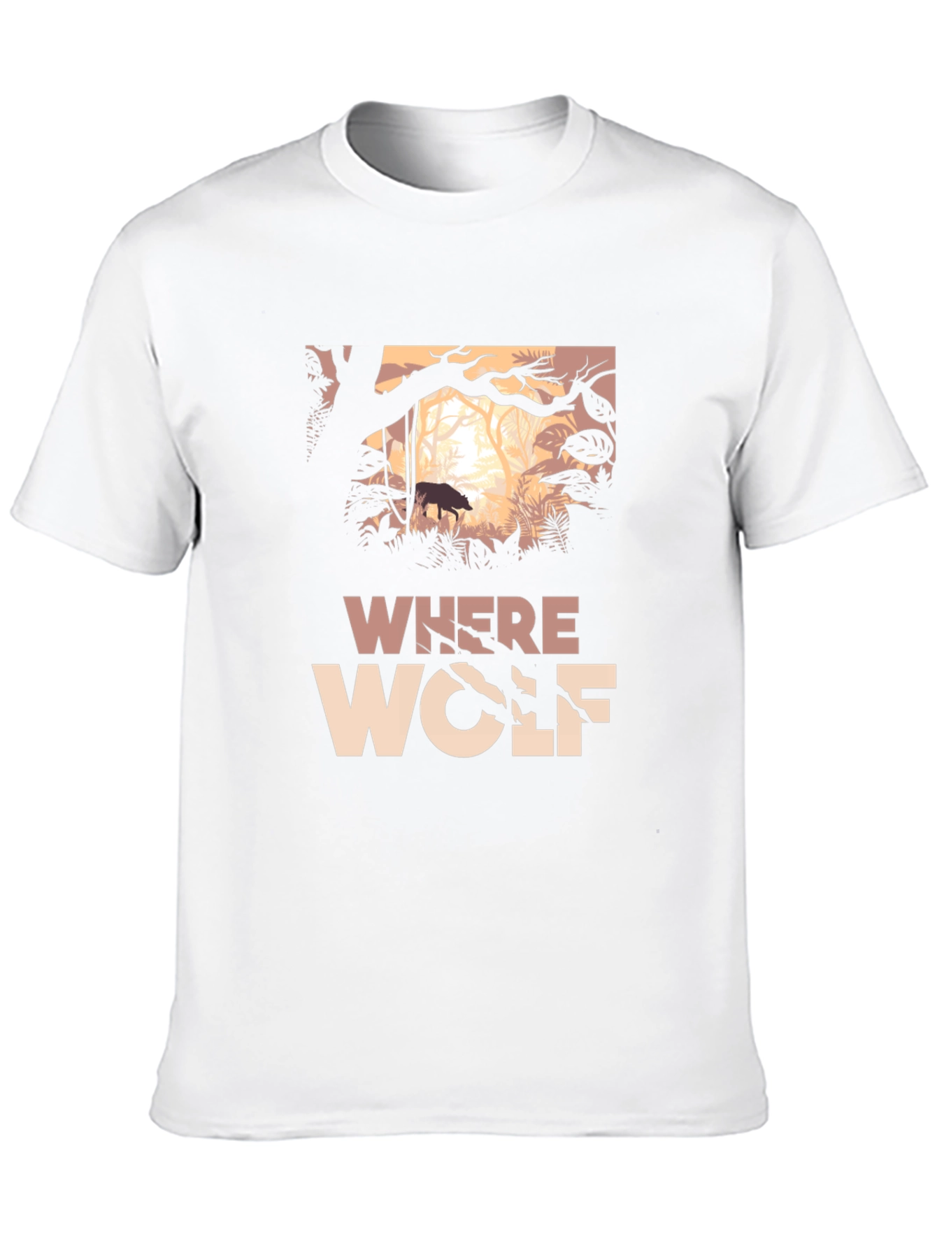 Where Wolf Graphic Print T-Shirt - Black
