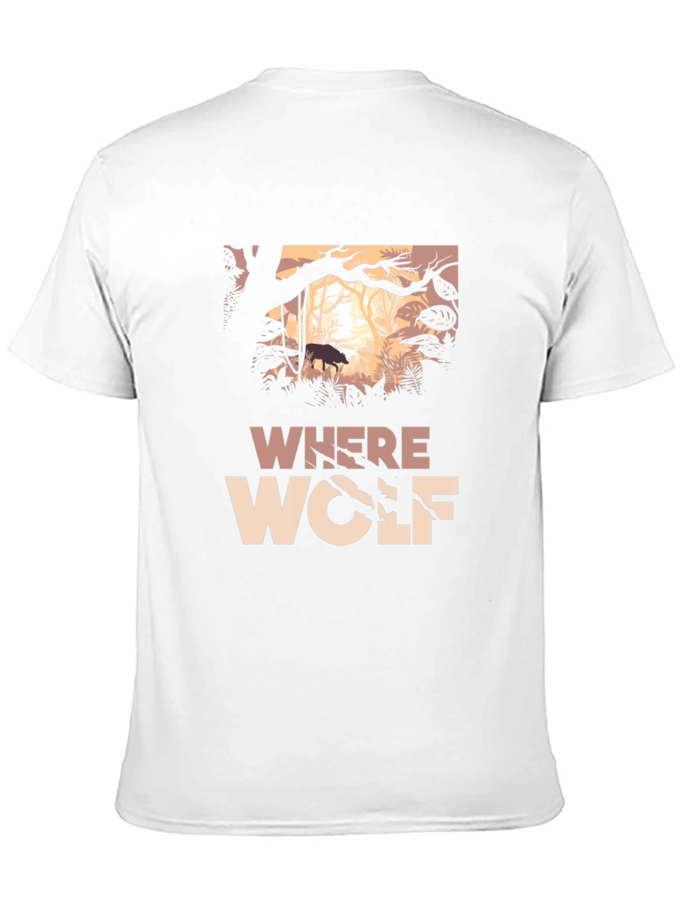 Where Wolf Graphic Print T-Shirt - Black