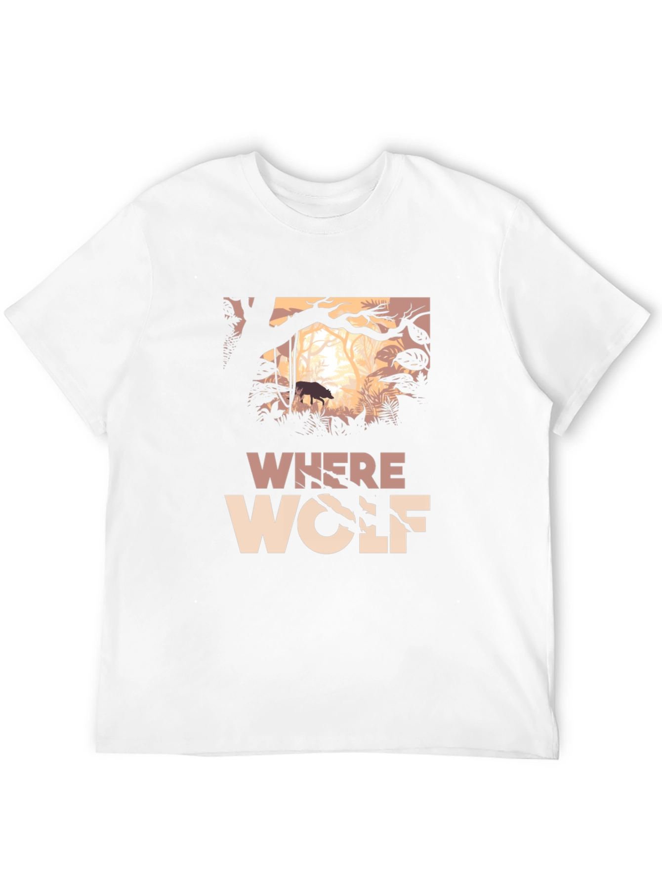 Where Wolf Graphic Print T-Shirt - Black