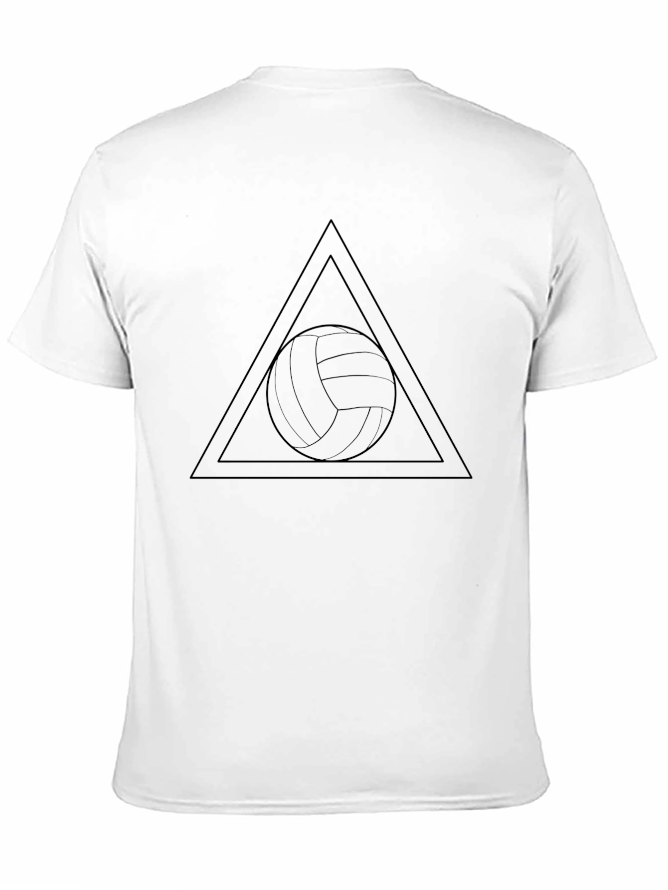 Volleyball Triangle Graphic Tee - Sporty Black T-Shirt