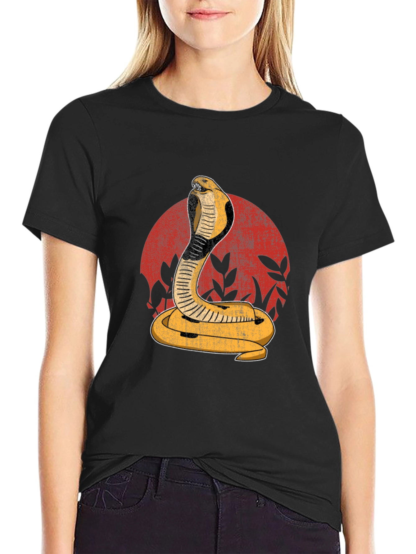 Cobra Graphic Print Mens Black T-Shirt