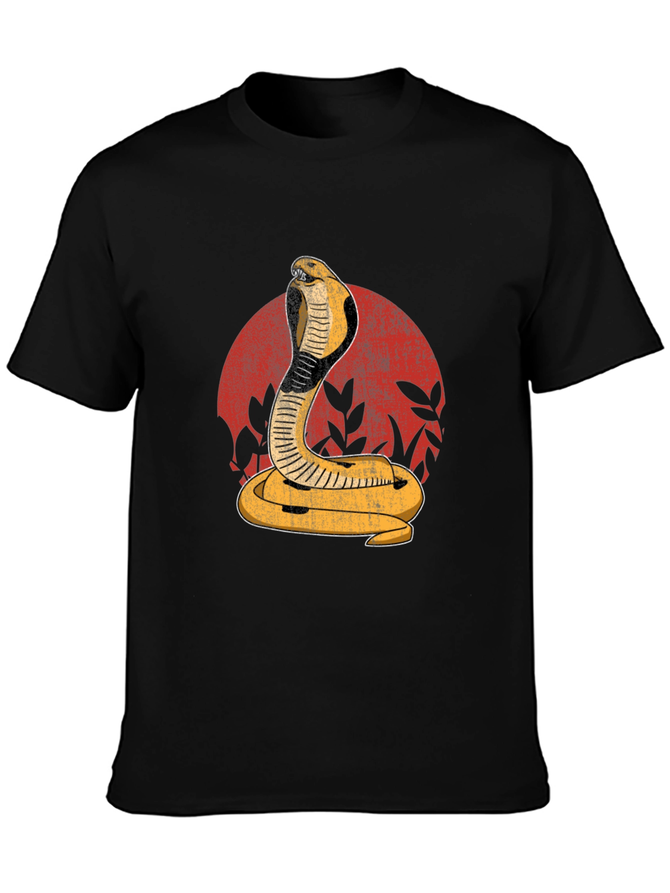 Cobra Graphic Print Mens Black T-Shirt