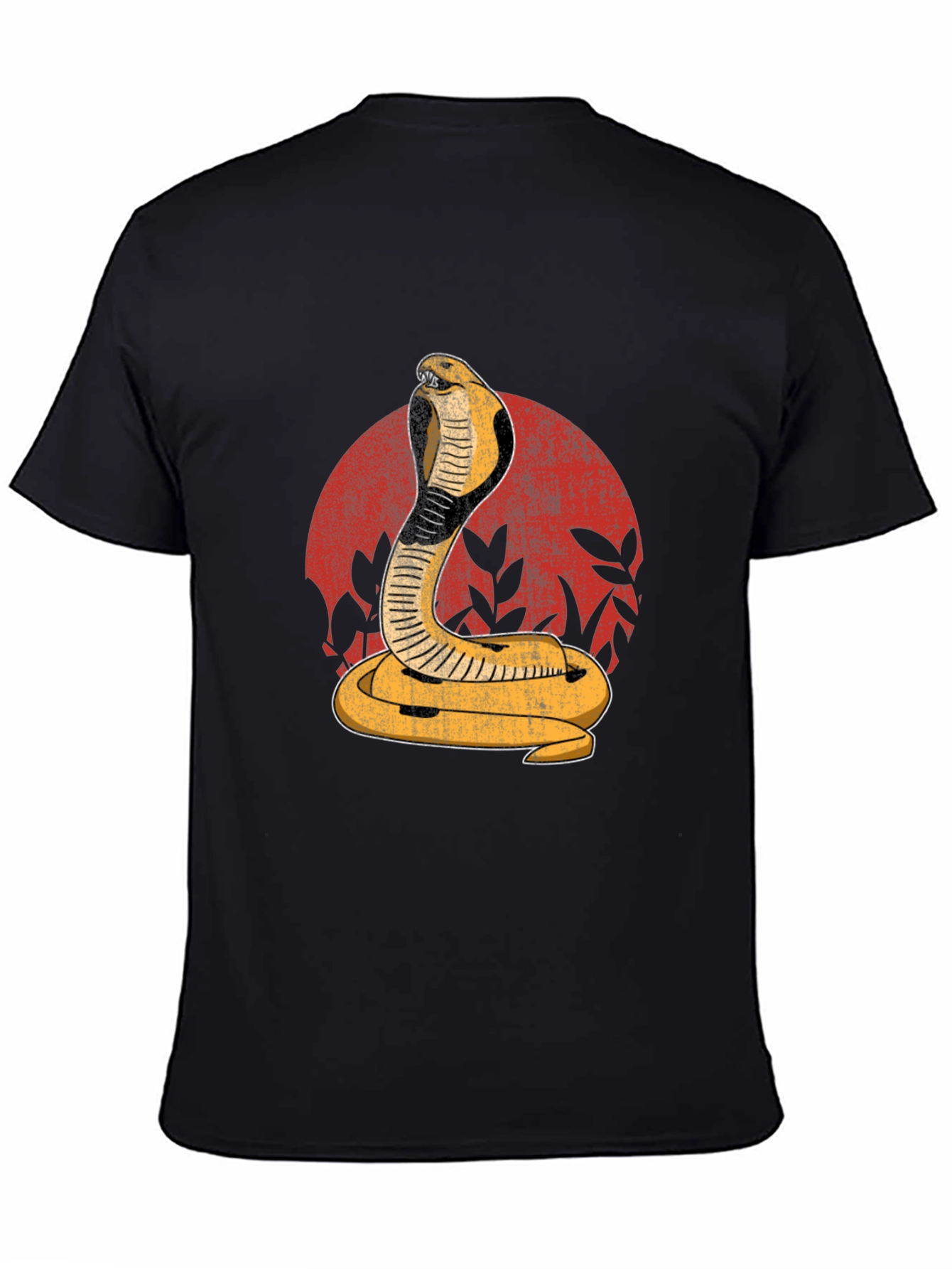Cobra Graphic Print Mens Black T-Shirt