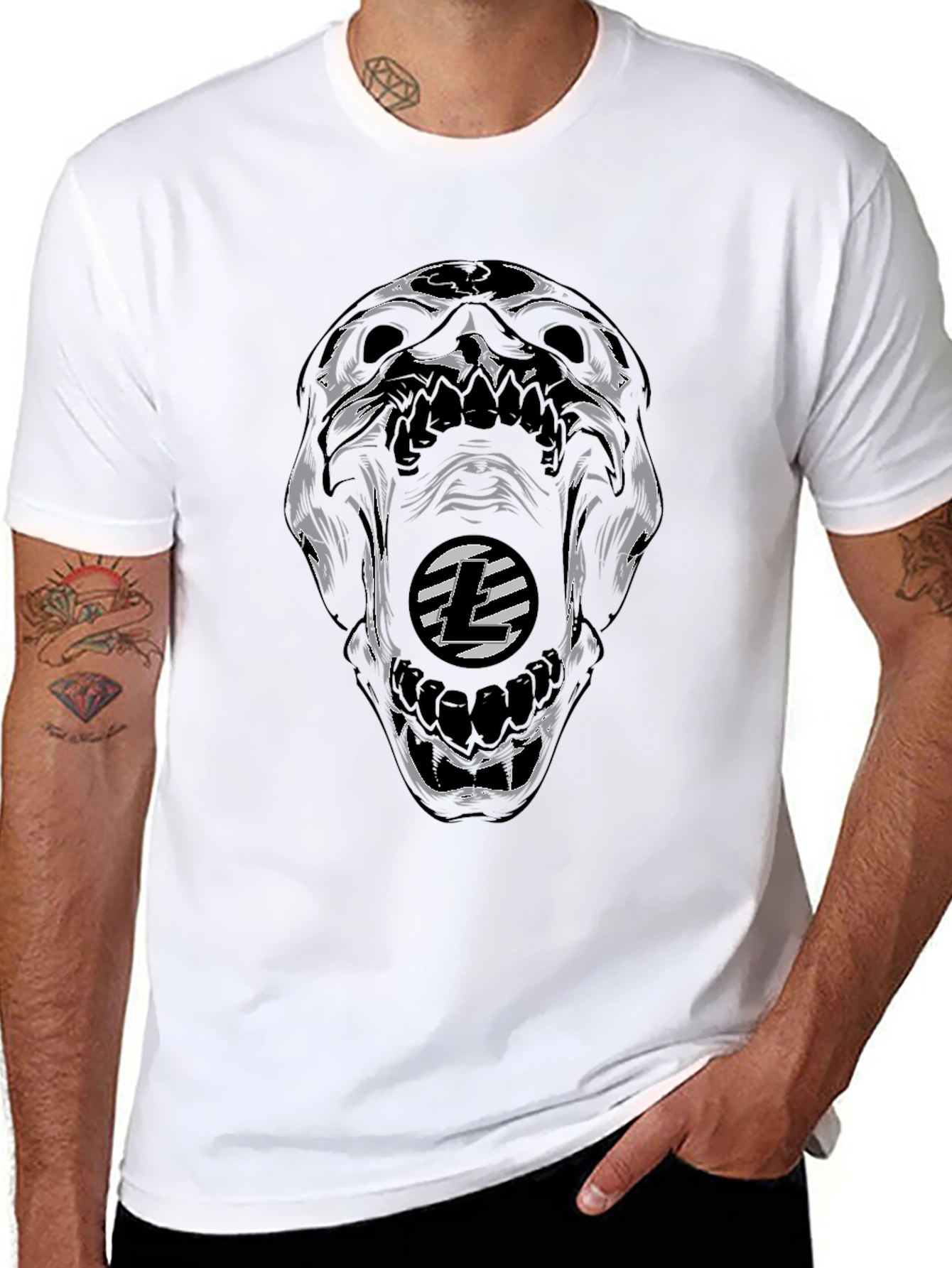 Skull Graphic Tee - Edgy Black T-Shirt