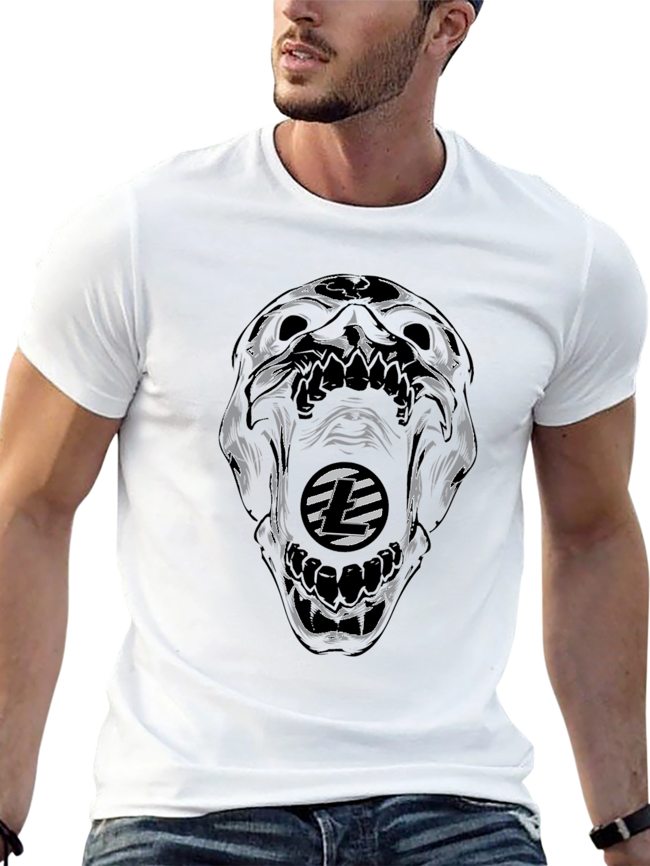 Skull Graphic Tee - Edgy Black T-Shirt