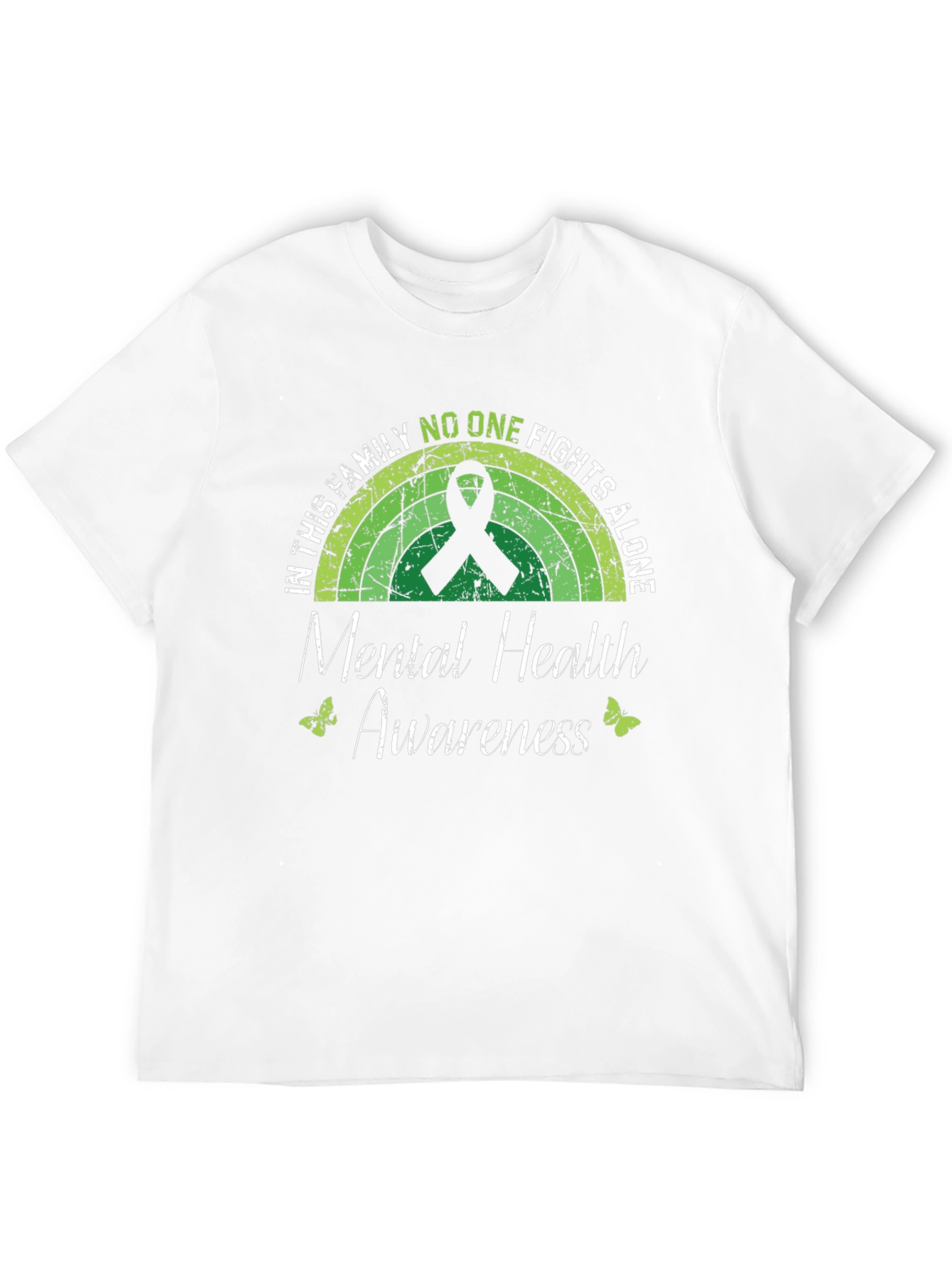 Mental Health Awareness T-Shirt - No One Fights Alone