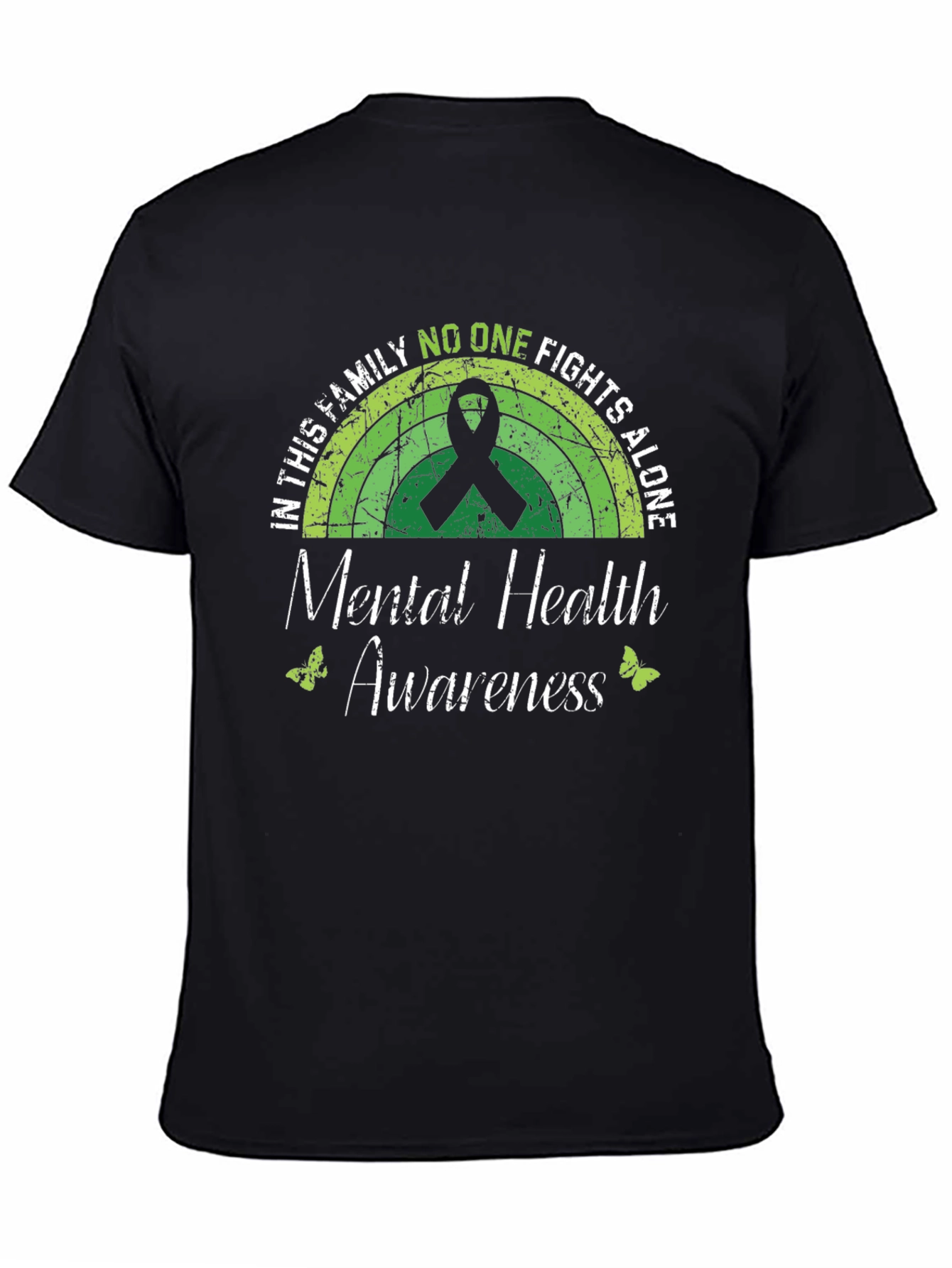 Mental Health Awareness T-Shirt - No One Fights Alone
