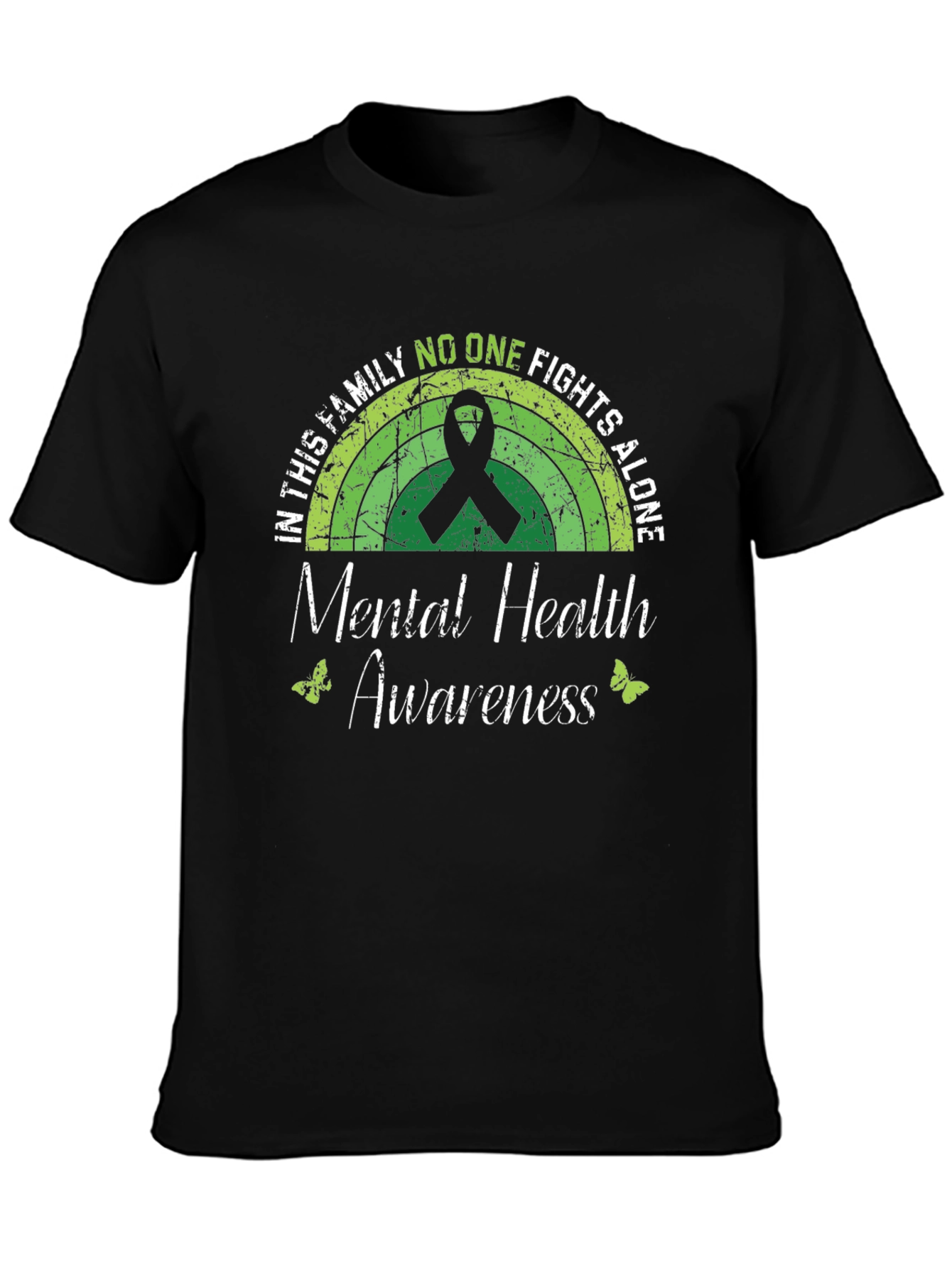 Mental Health Awareness T-Shirt - No One Fights Alone