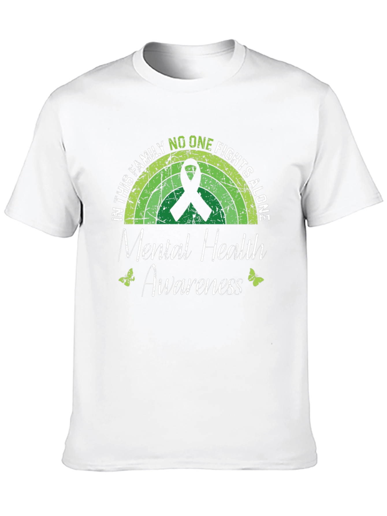 Mental Health Awareness T-Shirt - No One Fights Alone