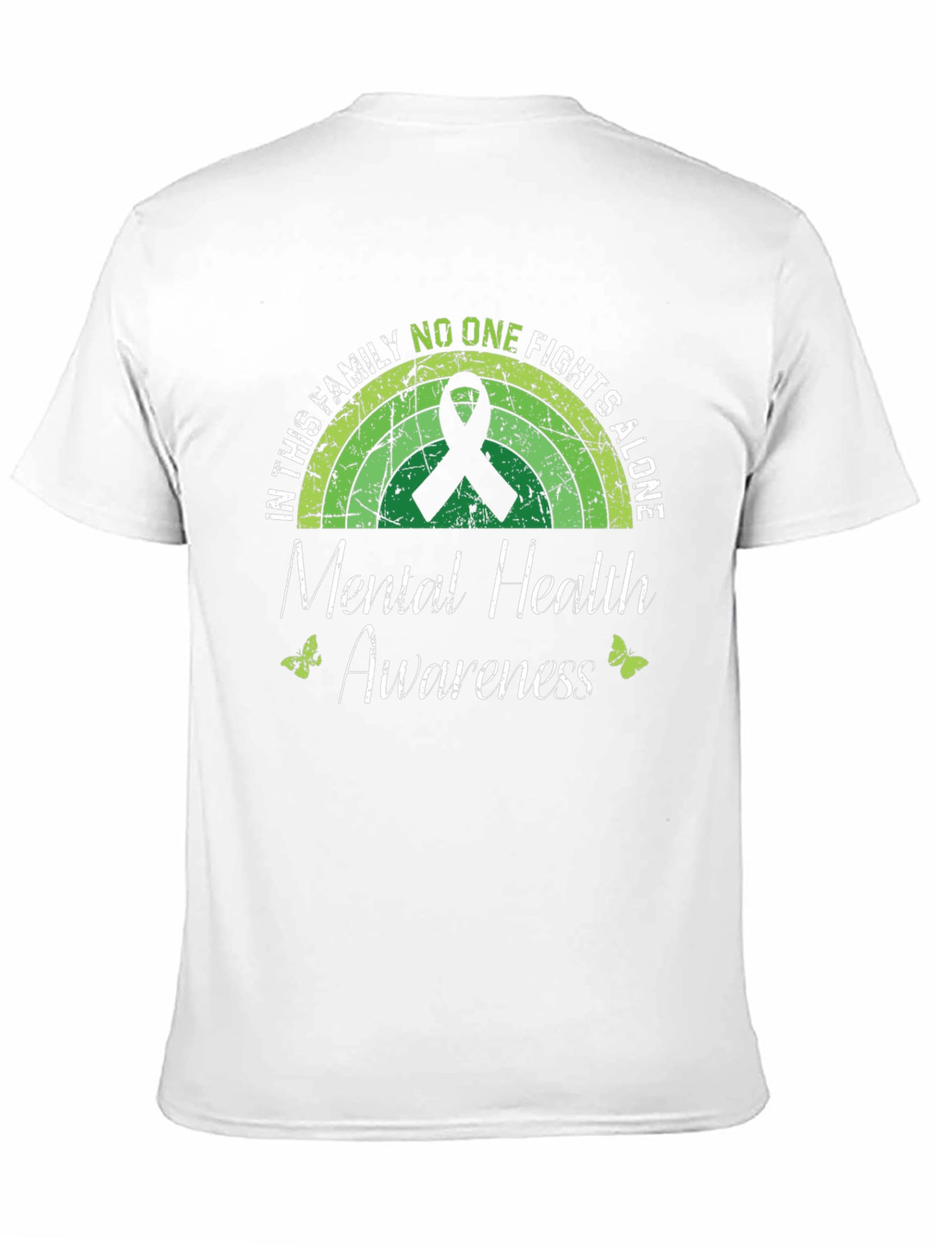 Mental Health Awareness T-Shirt - No One Fights Alone