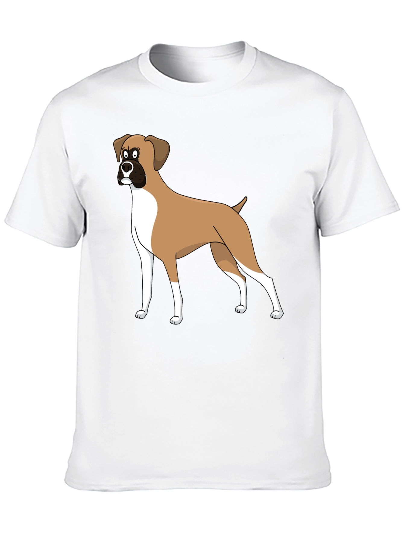 Cartoon Boxer Dog Graphic Tee