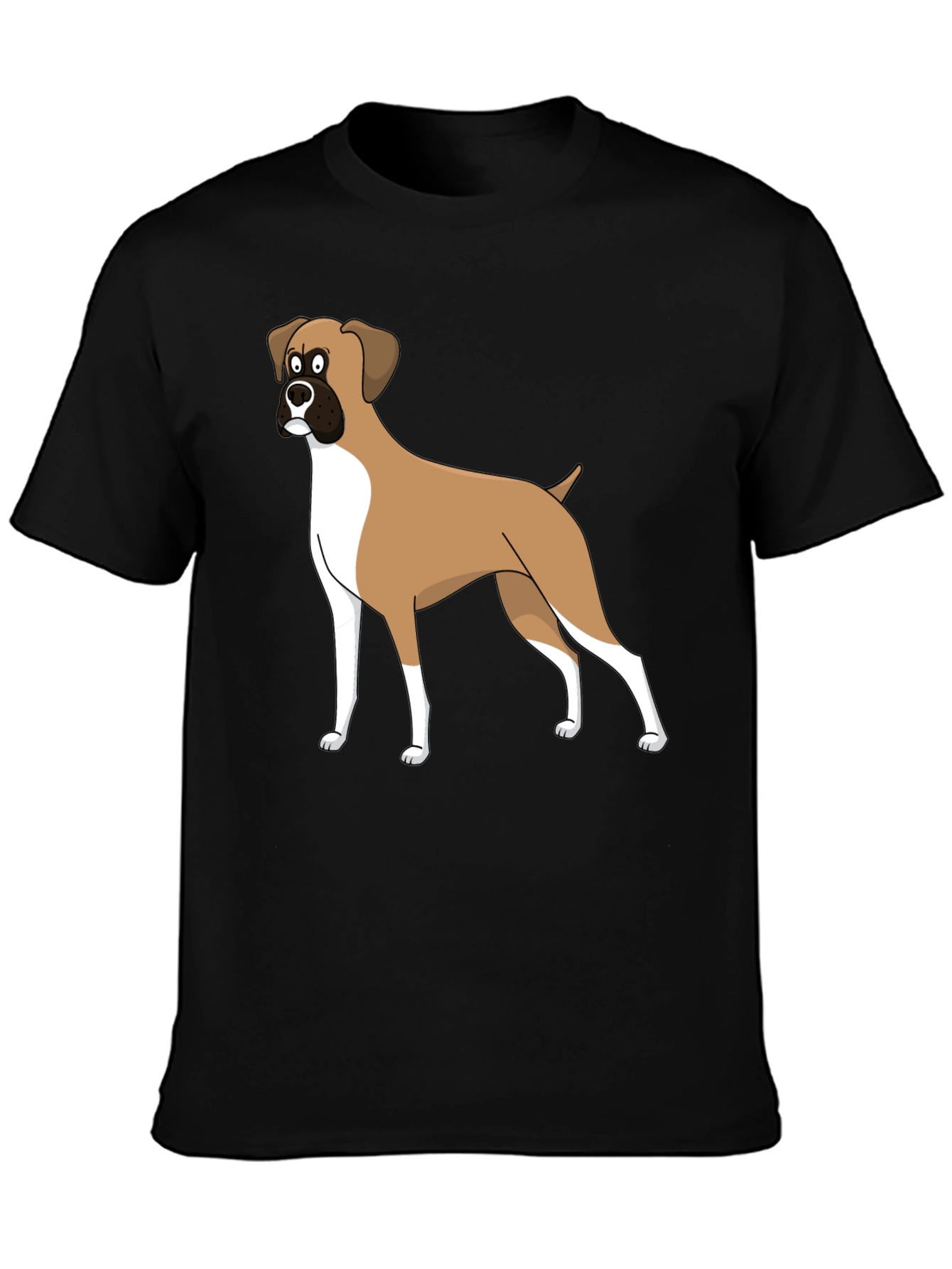 Cartoon Boxer Dog Graphic Tee