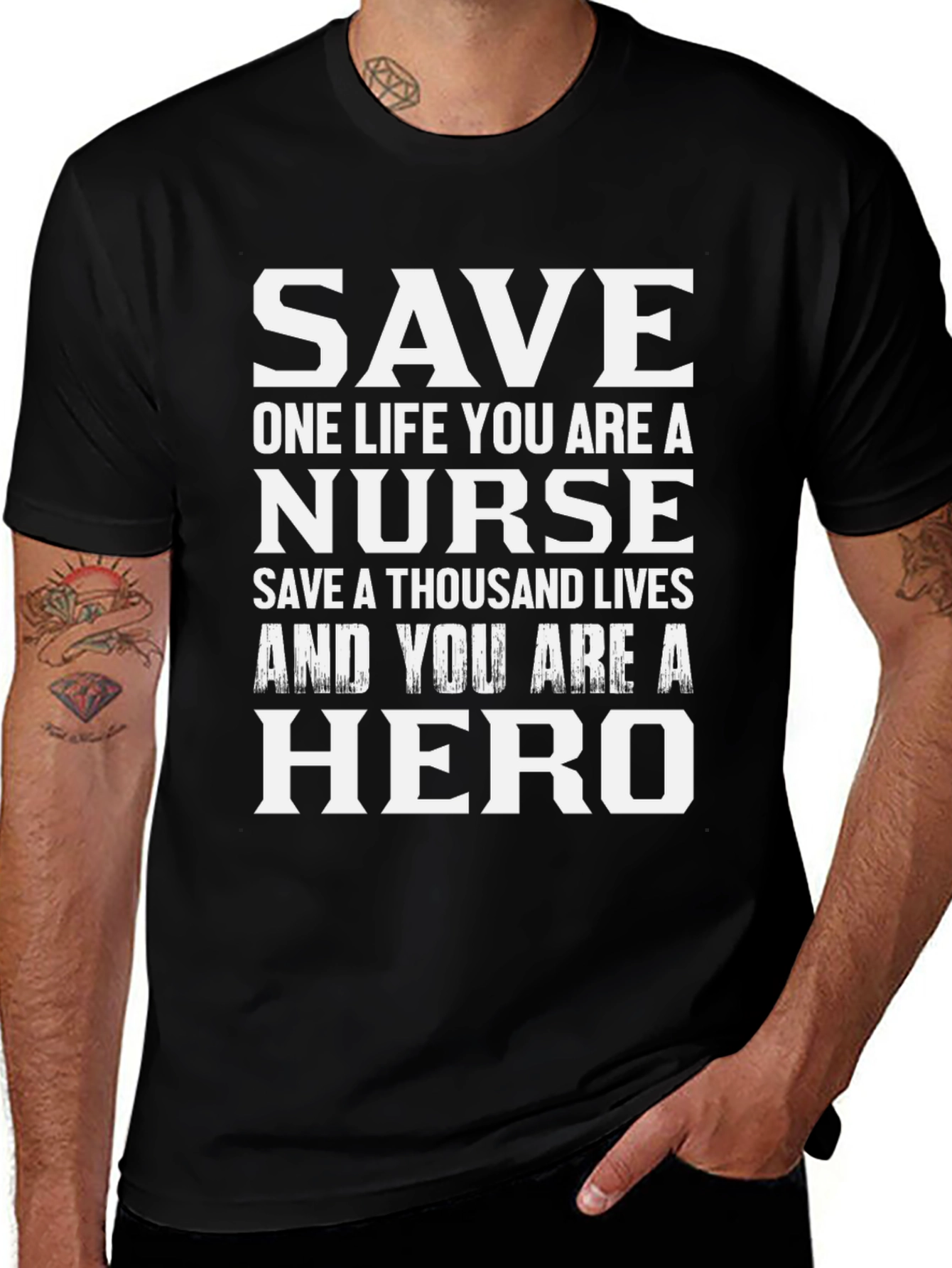 Nurse Hero T-Shirt - Save Lives Be a Hero