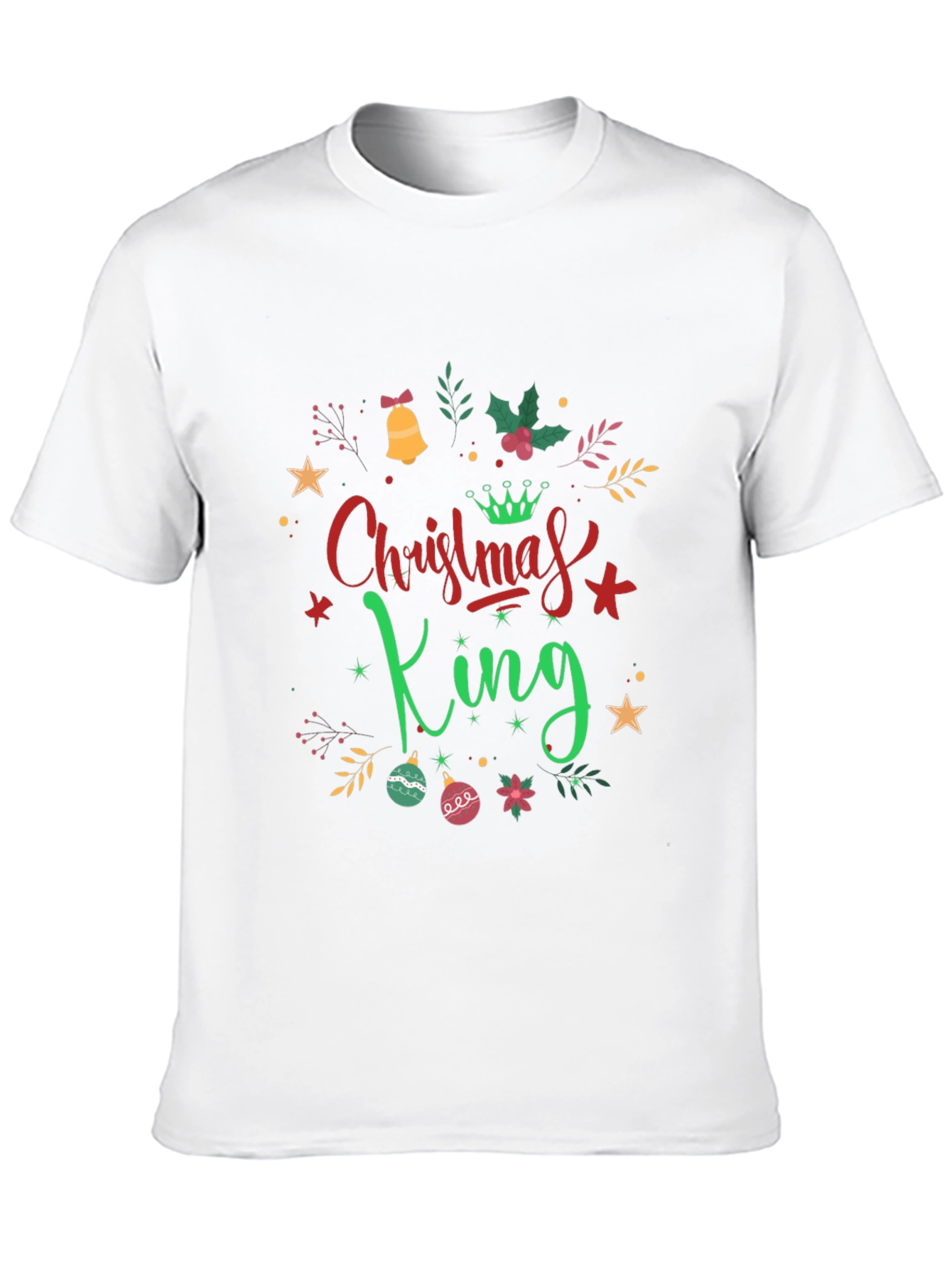 Christmas King Graphic Tee - Holiday Season Apparel