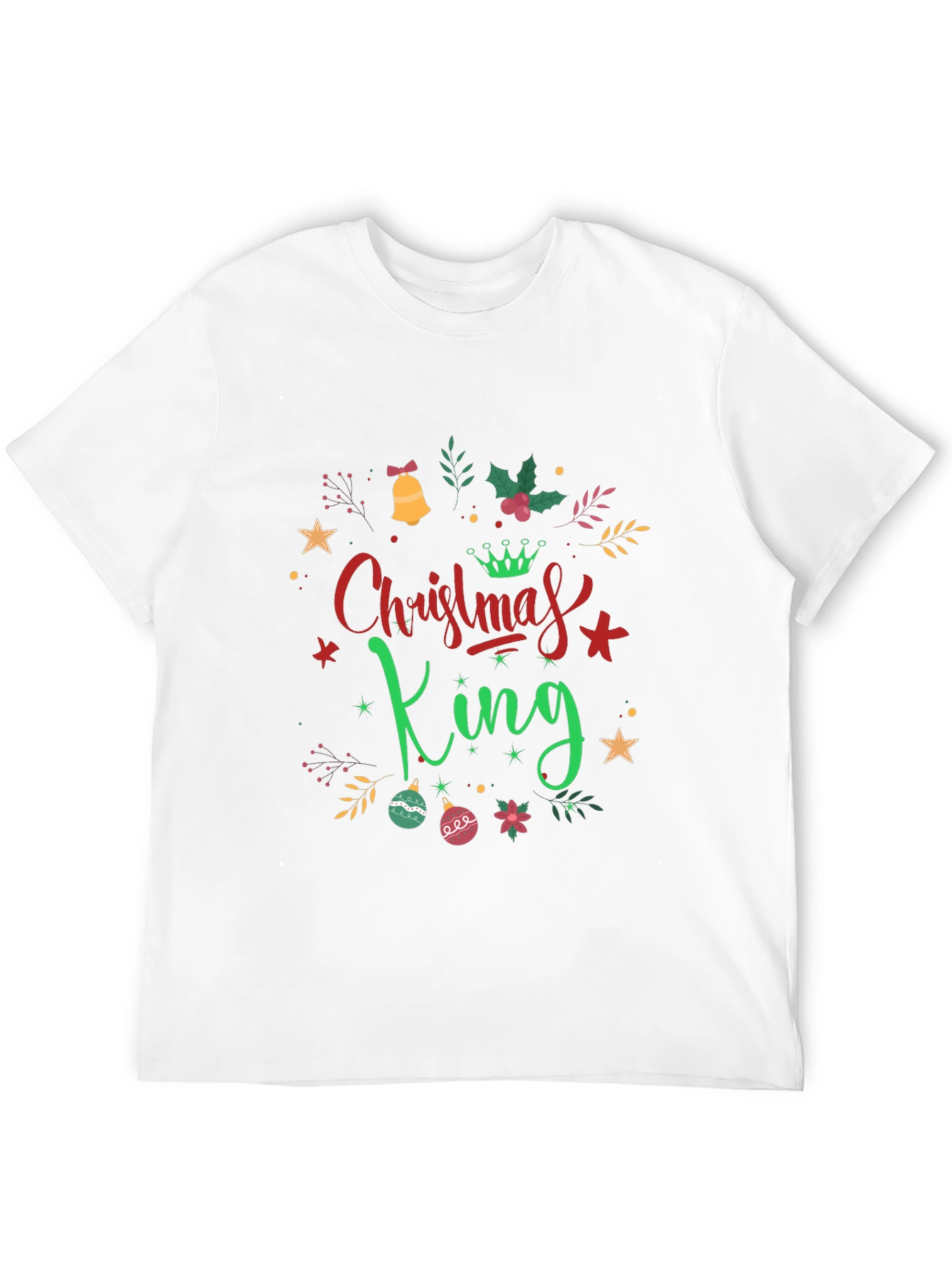 Christmas King Graphic Tee - Holiday Season Apparel