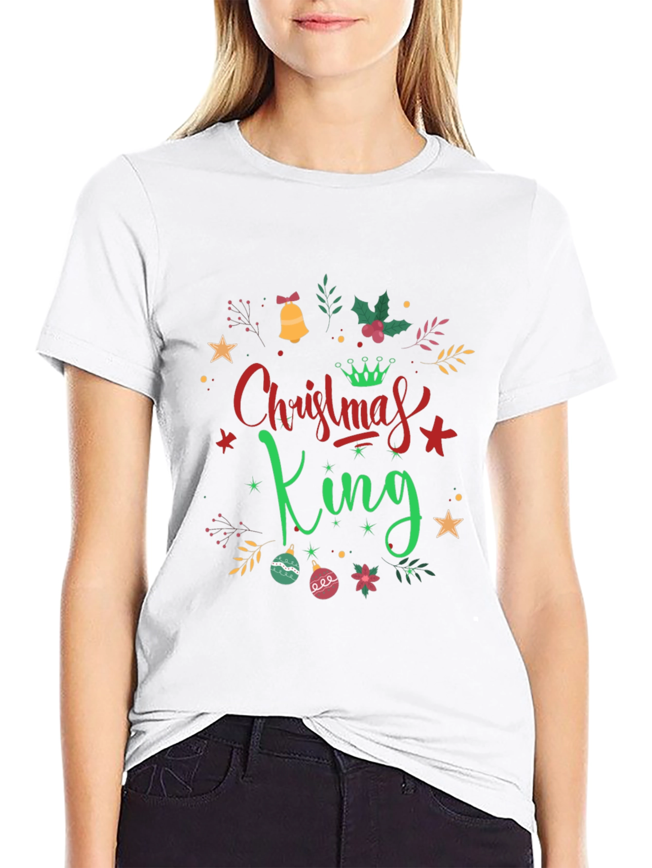 Christmas King Graphic Tee - Holiday Season Apparel