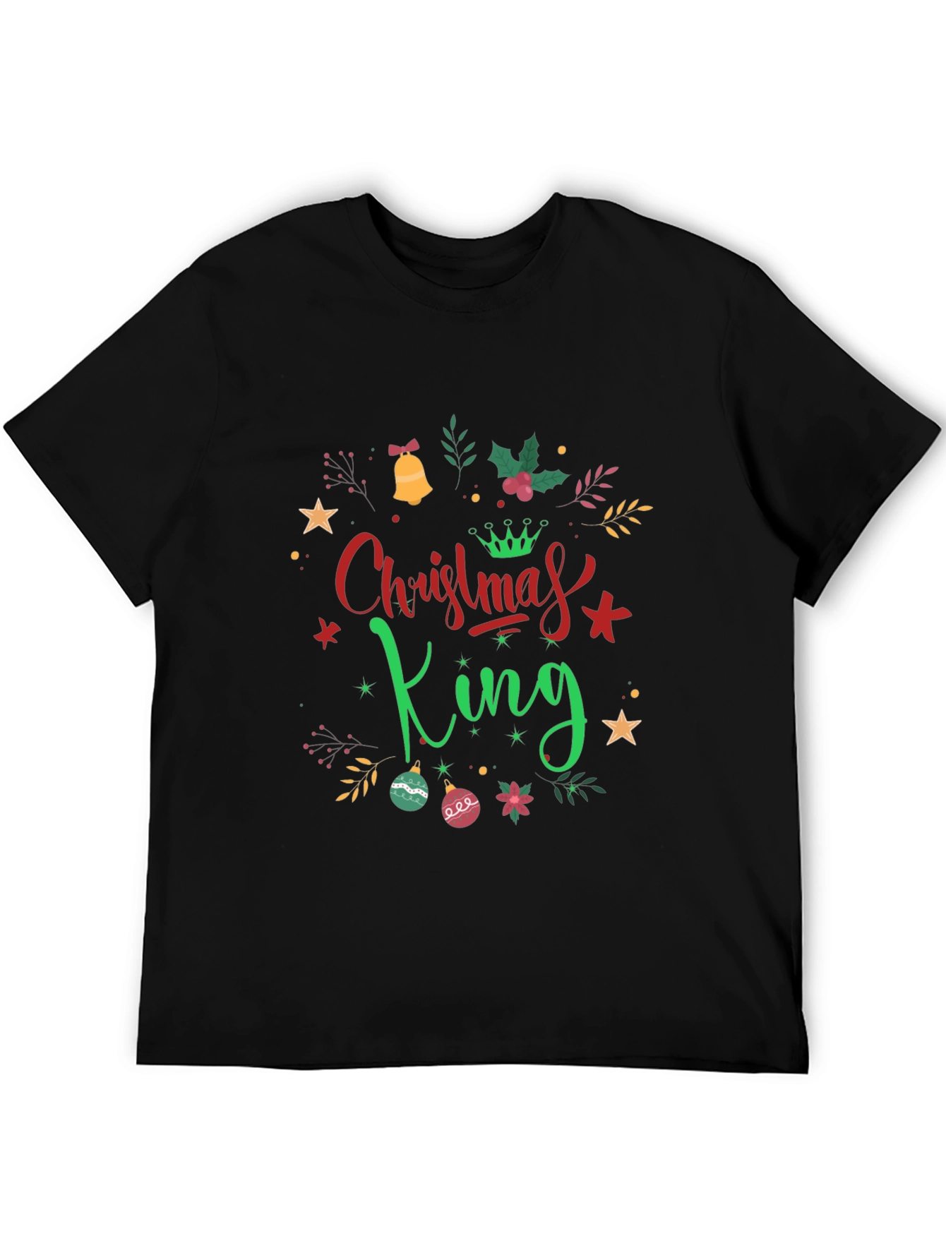 Christmas King Graphic Tee - Holiday Season Apparel