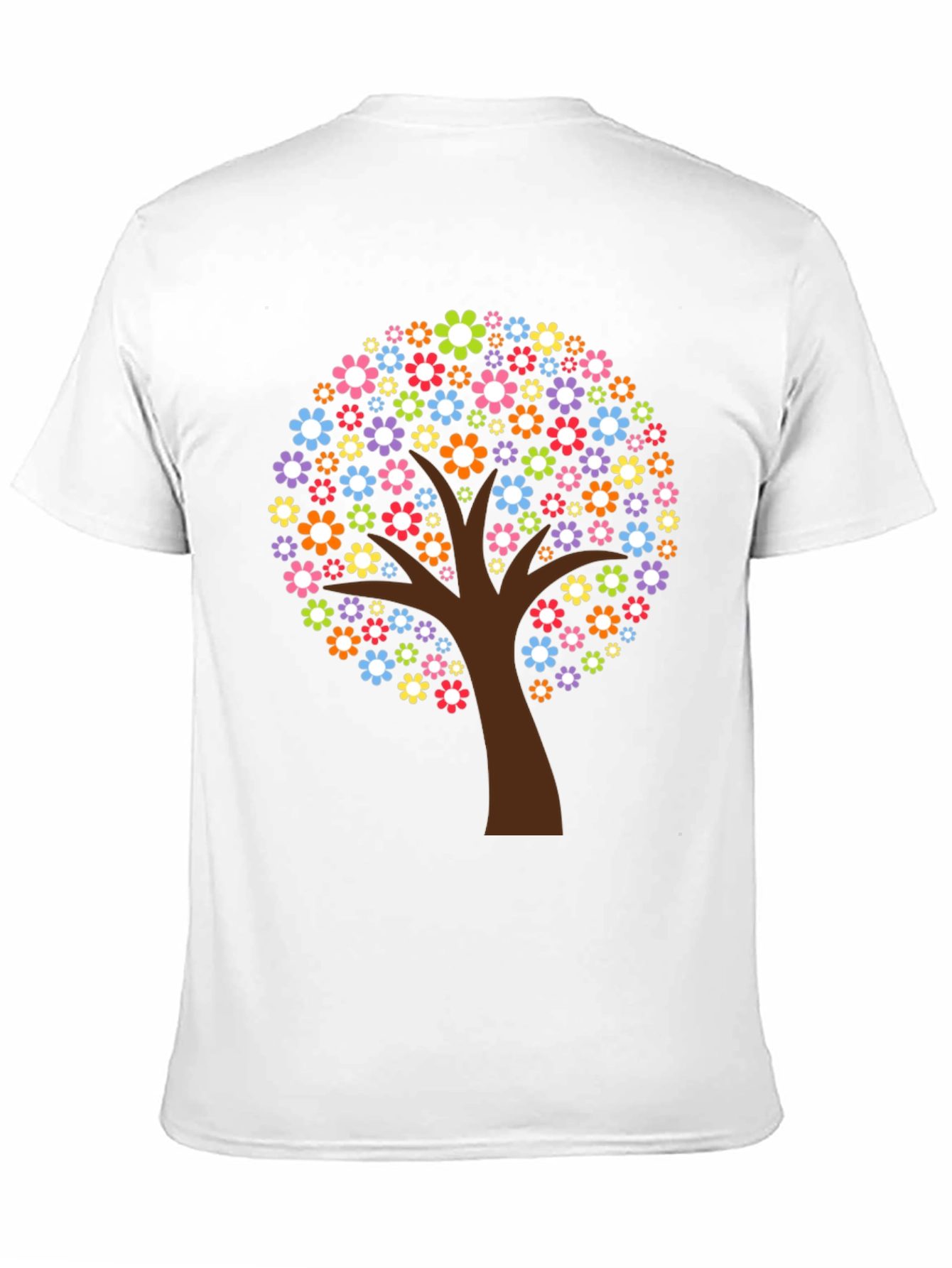 Floral Tree Graphic Print Black T-Shirt