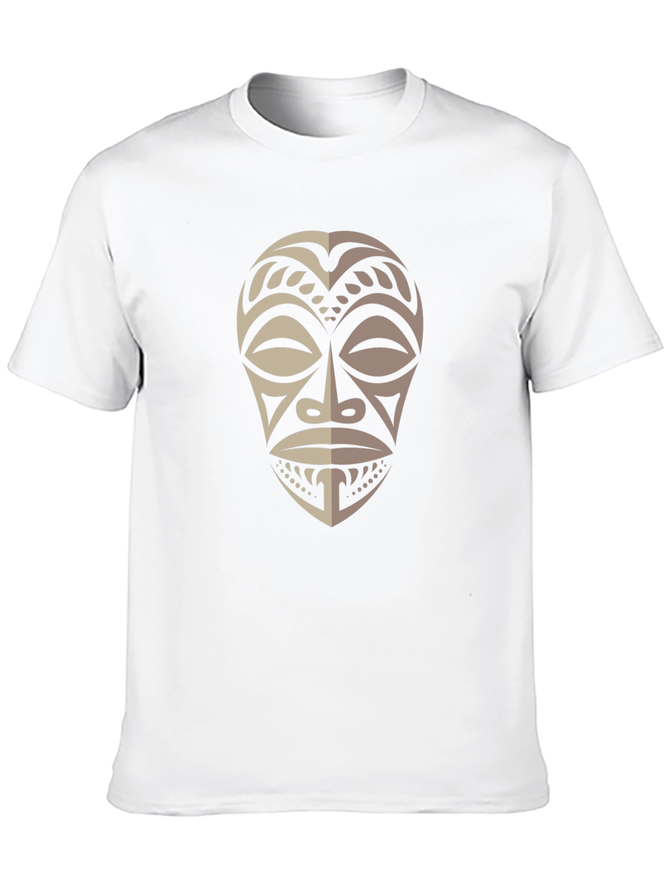 Tribal Mask Graphic Tee - Stylish Mens Black T-Shirt