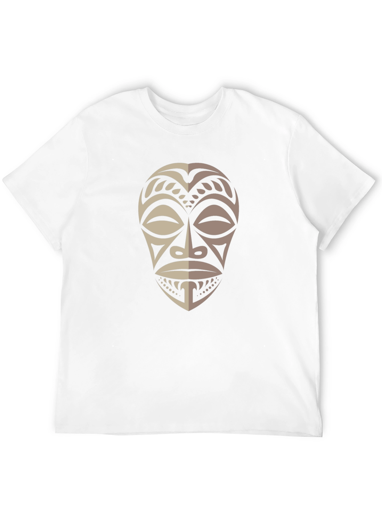 Tribal Mask Graphic Tee - Stylish Mens Black T-Shirt