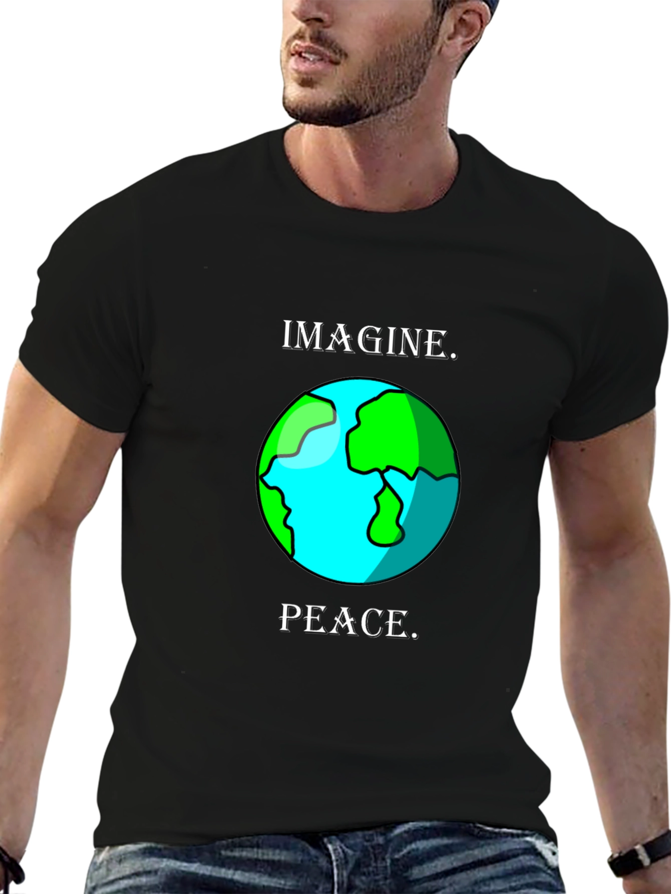 Imagine Peace Earth Graphic T-Shirt
