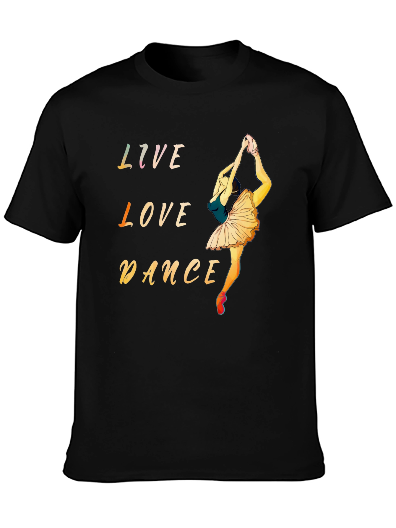 Live Love Dance Black Graphic Tee